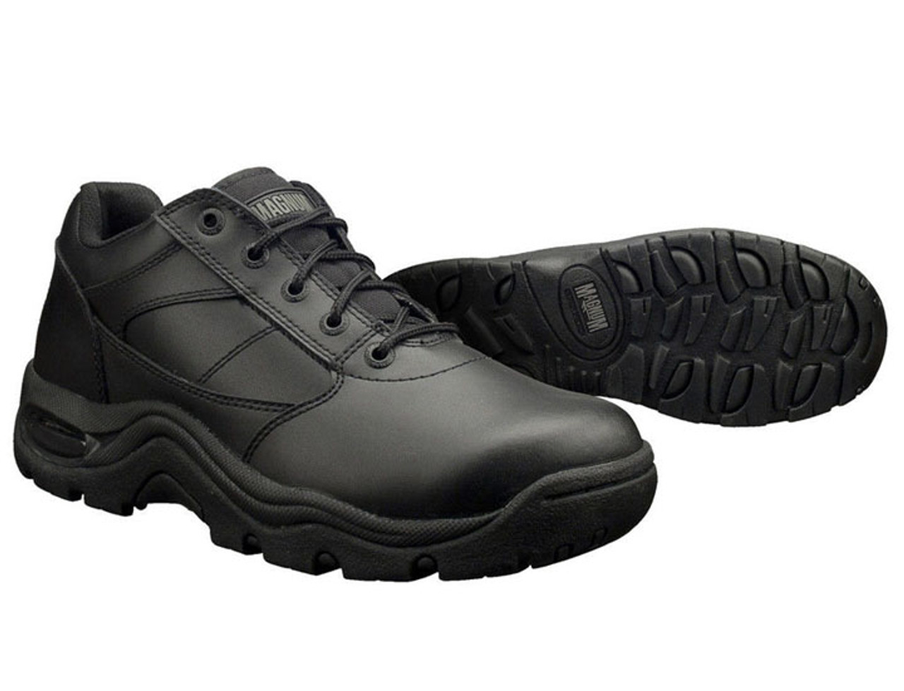 Magnum Viper Slip-Resistant Black Leather Work Shoes product image