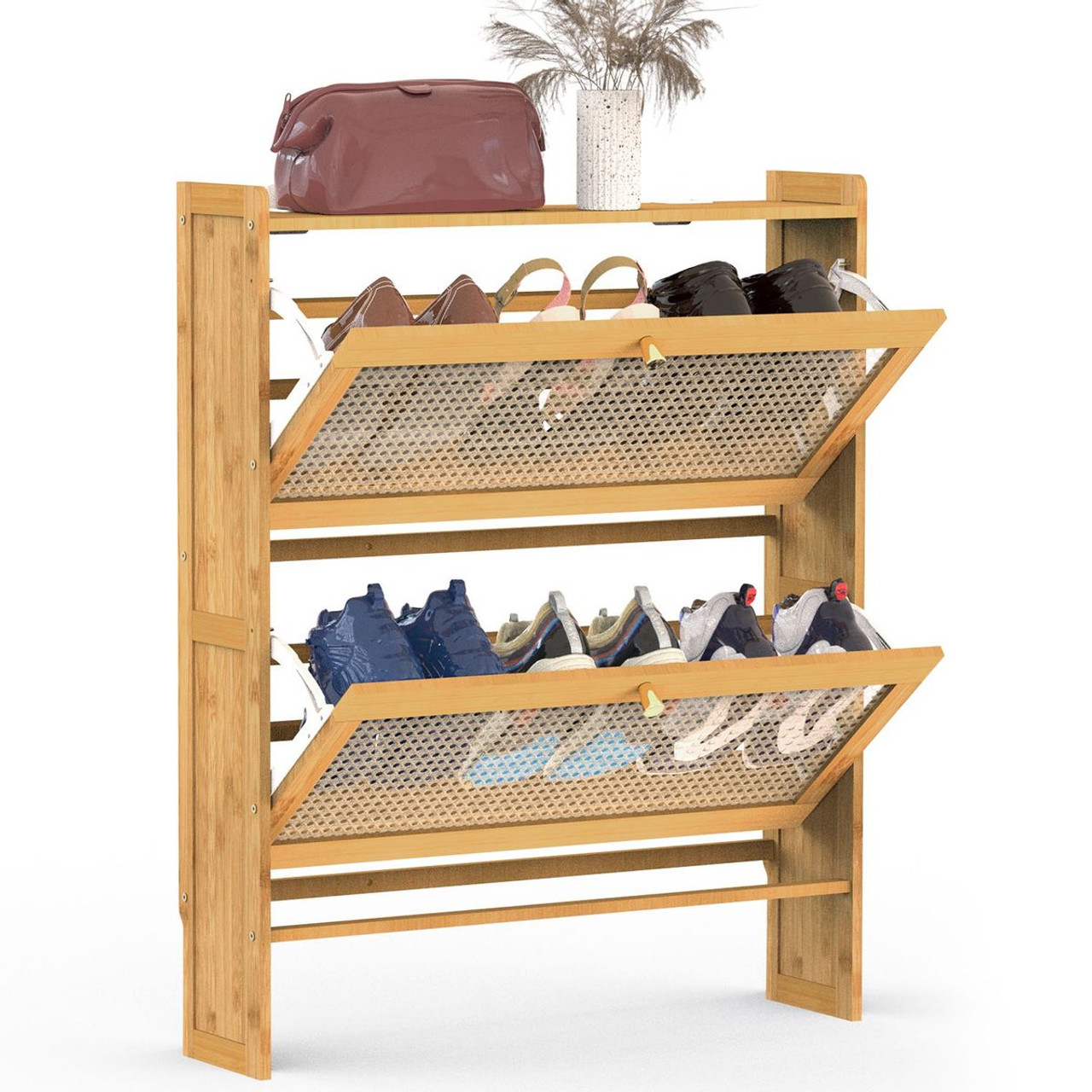 NewHome™ 2-Tier Bamboo Shoe Cabinet (2 Sizes) product image