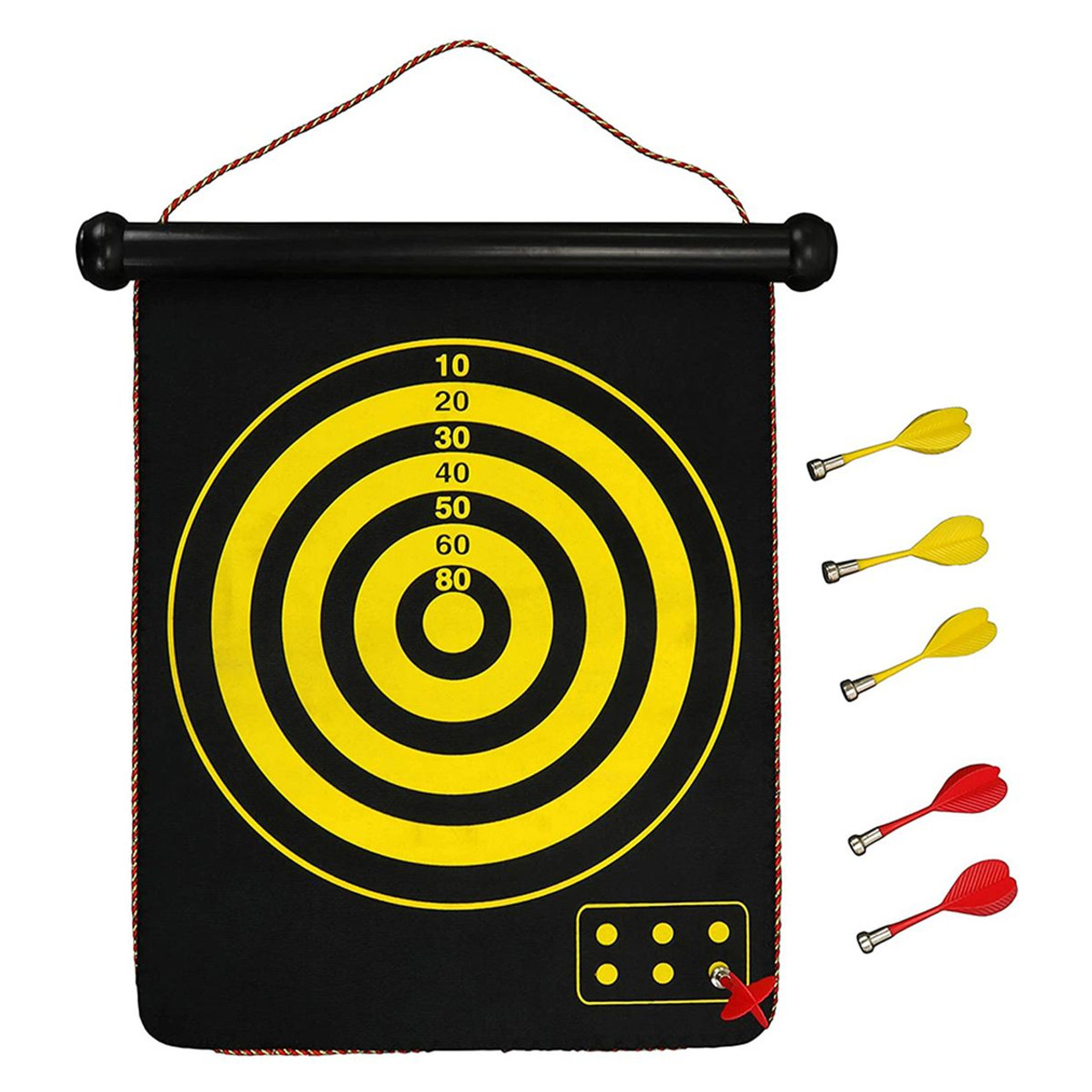 Double-Sided Magnetic Roll-up Dart Board & Bullseye Game product image