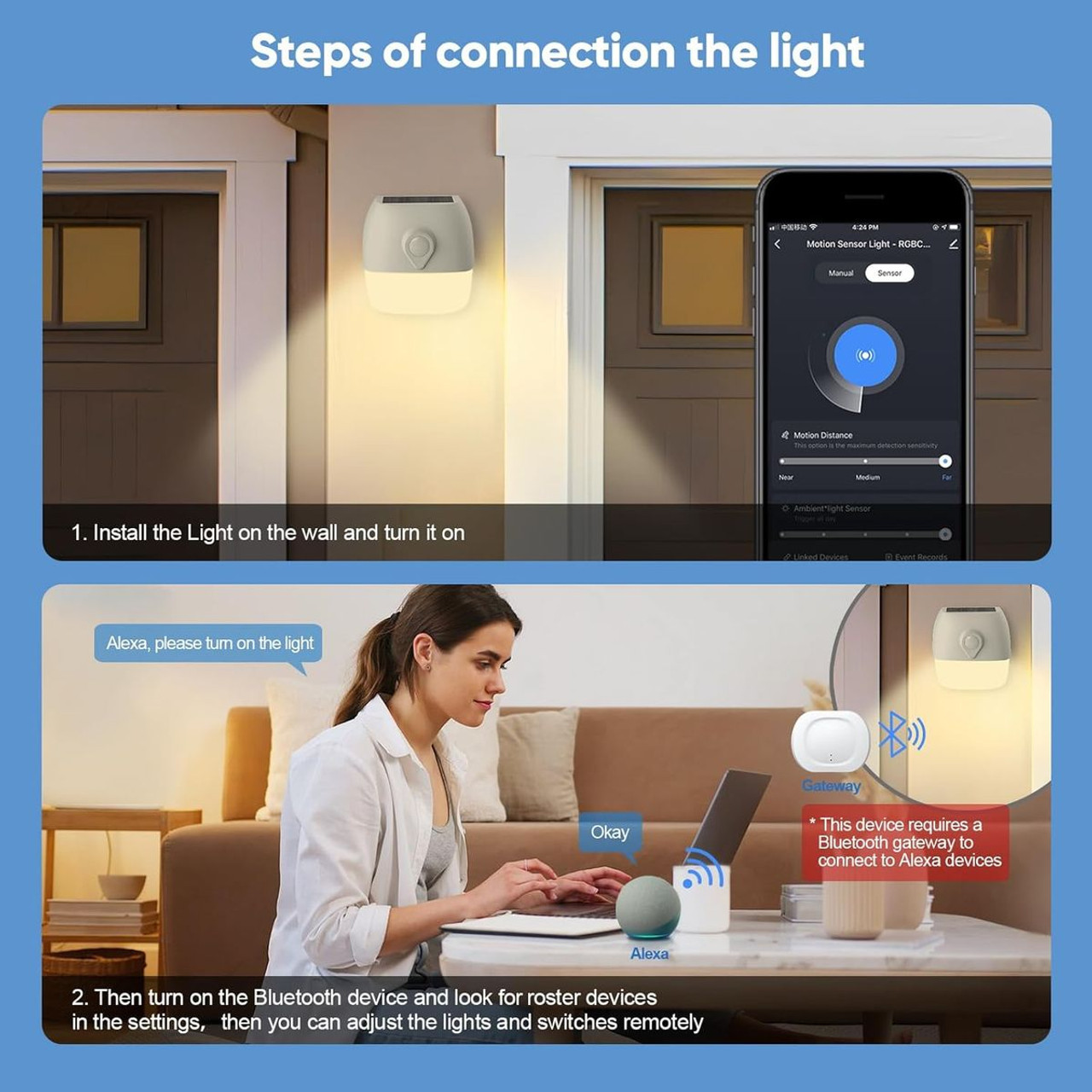 Smart Solar Flood Light with Motion Sensor (2-Pack) product image