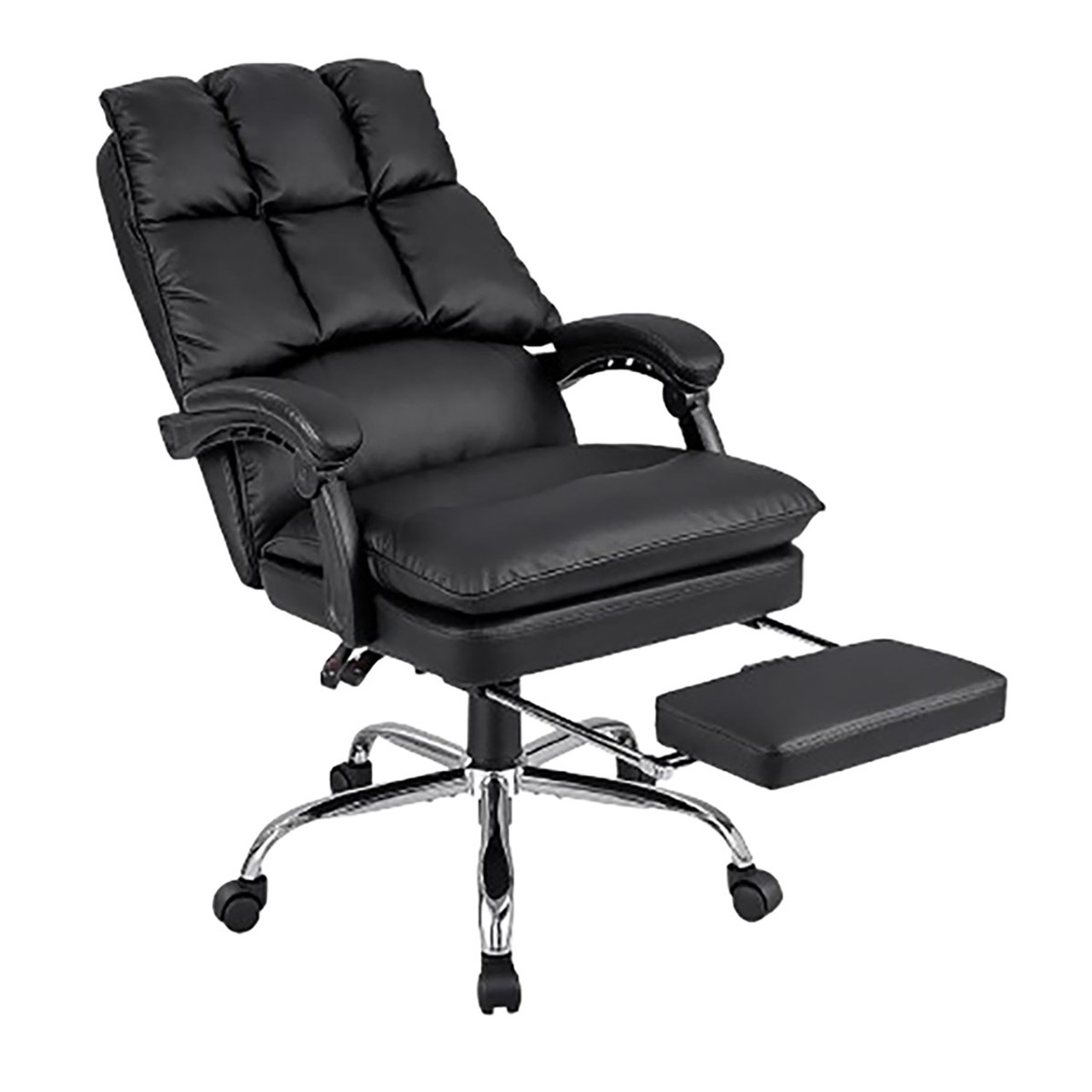 Ergonomic Adjustable Swivel Office Chair with Retractable Footrest product image