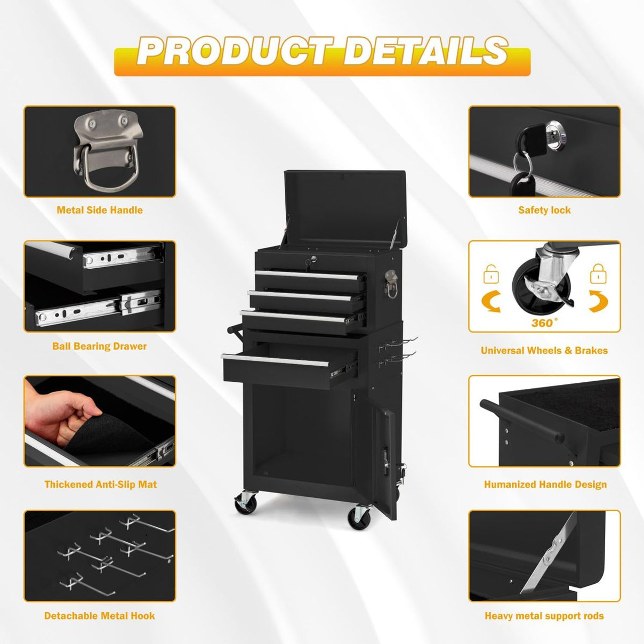 Rolling Tool Chest Organizer with Wheels product image