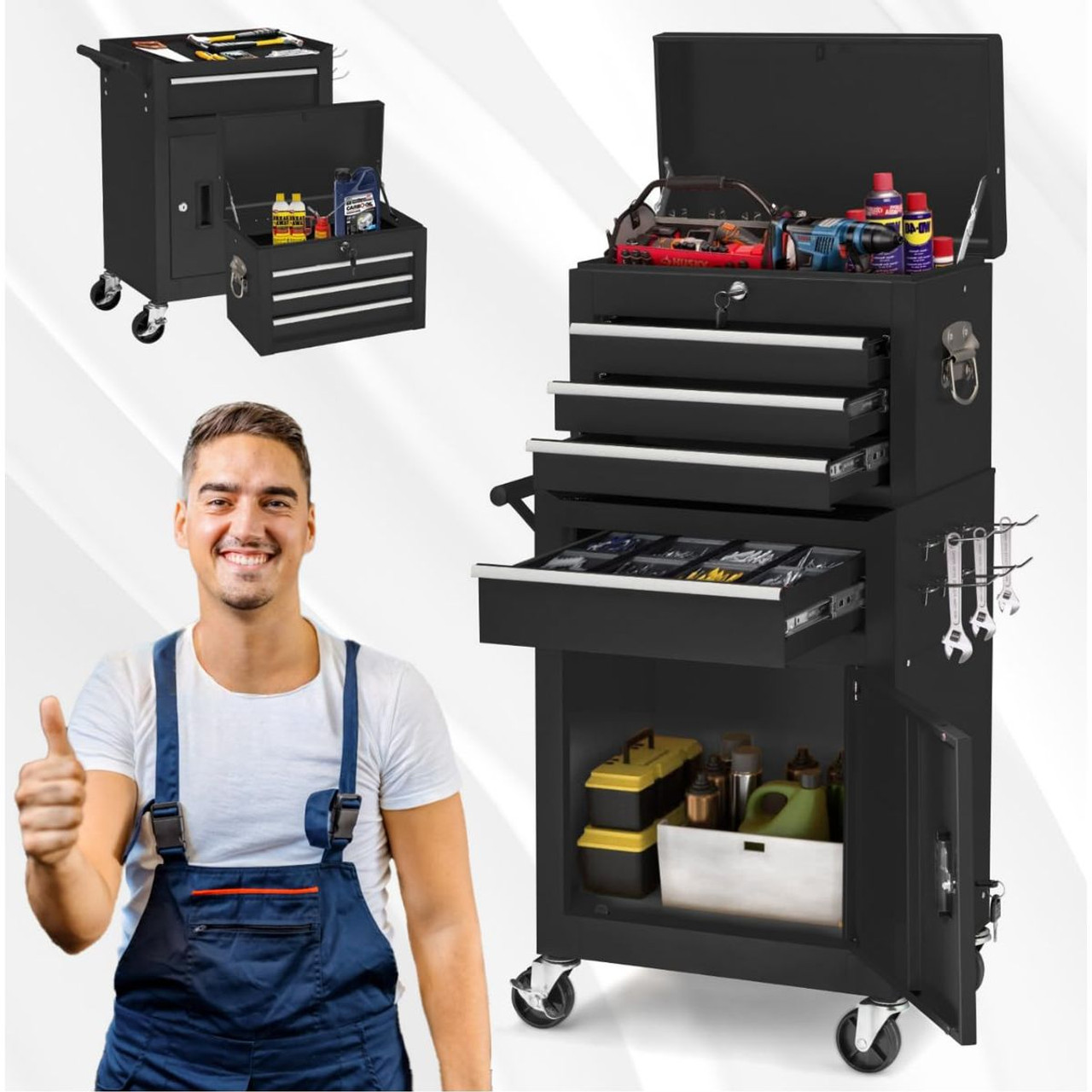 Rolling Tool Chest Organizer with Wheels product image