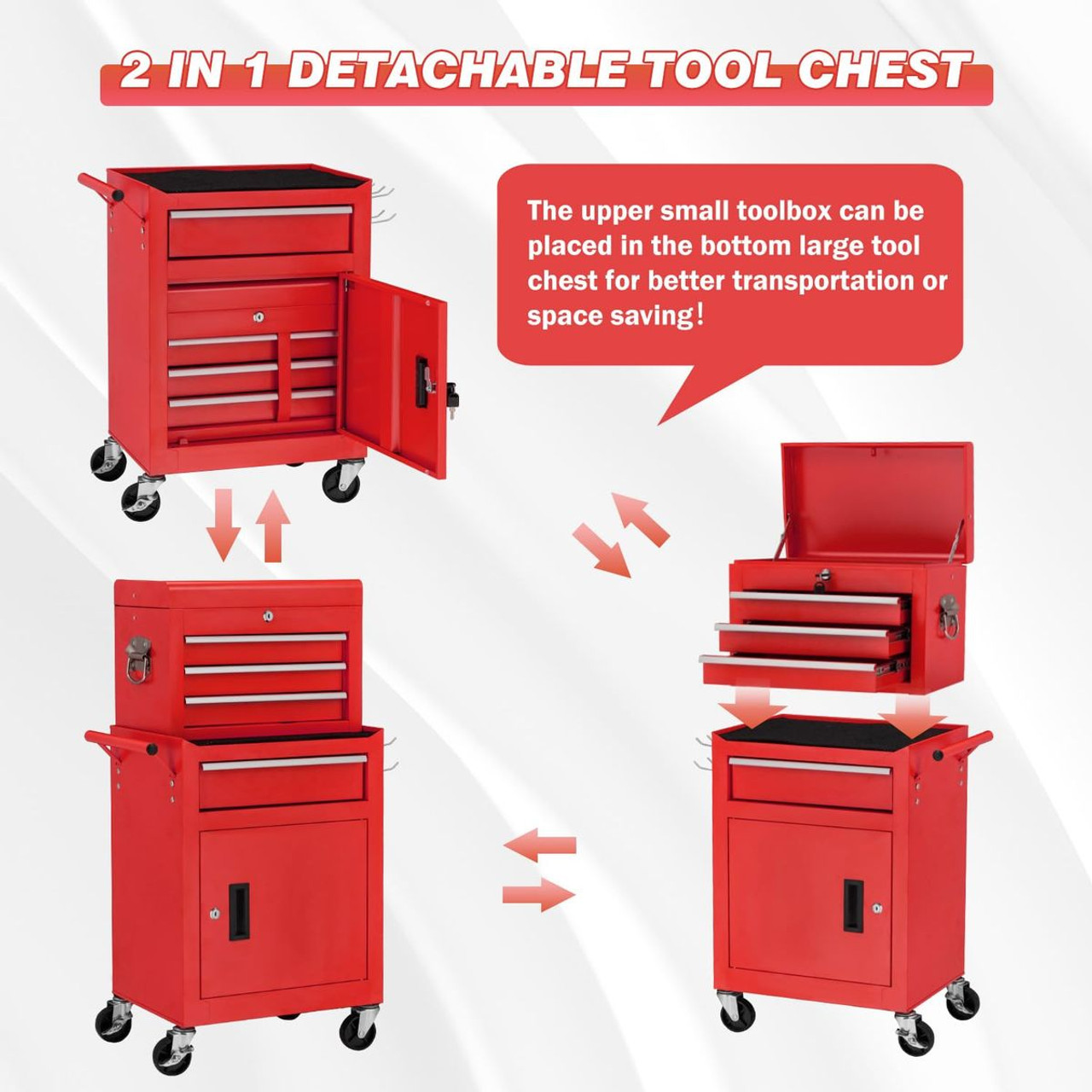 Rolling Tool Chest Organizer with Wheels product image