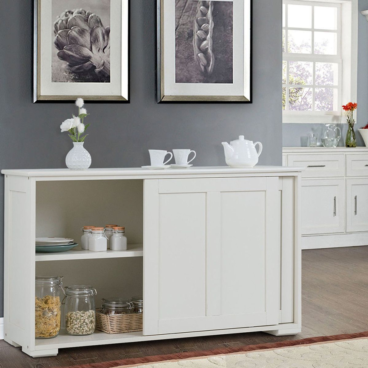Kitchen Storage Cabinet Sideboard Buffet with Sliding Door product image