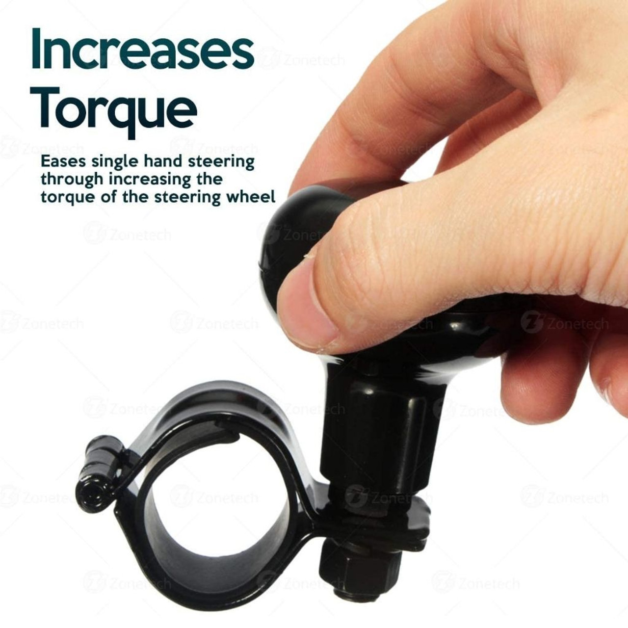 Zone Tech Black Steering Wheel Spinner Knob product image