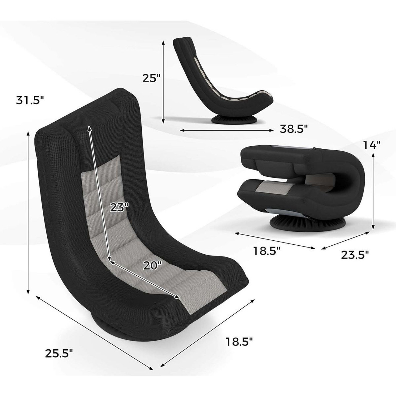 360-Degree Swivel Gaming Chair with 4 Adjustable Positions product image