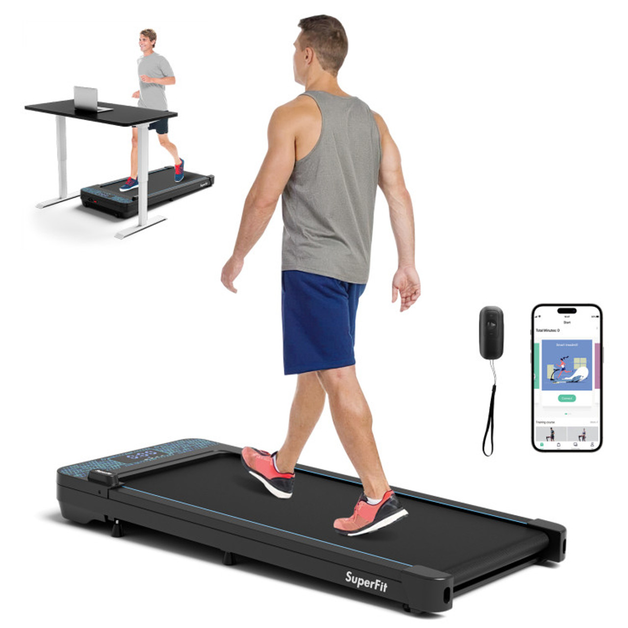 Superfit™ Walking Pad with LED Display & Remote Control product image