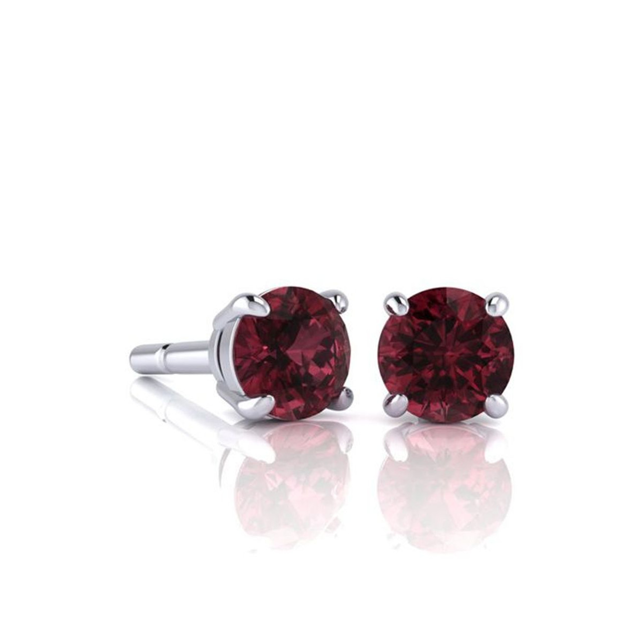 1/2-Carat Gemstone Stud Earrings in Sterling Silver product image