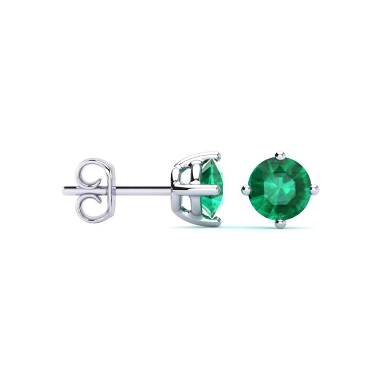 1/2-Carat Gemstone Stud Earrings in Sterling Silver product image