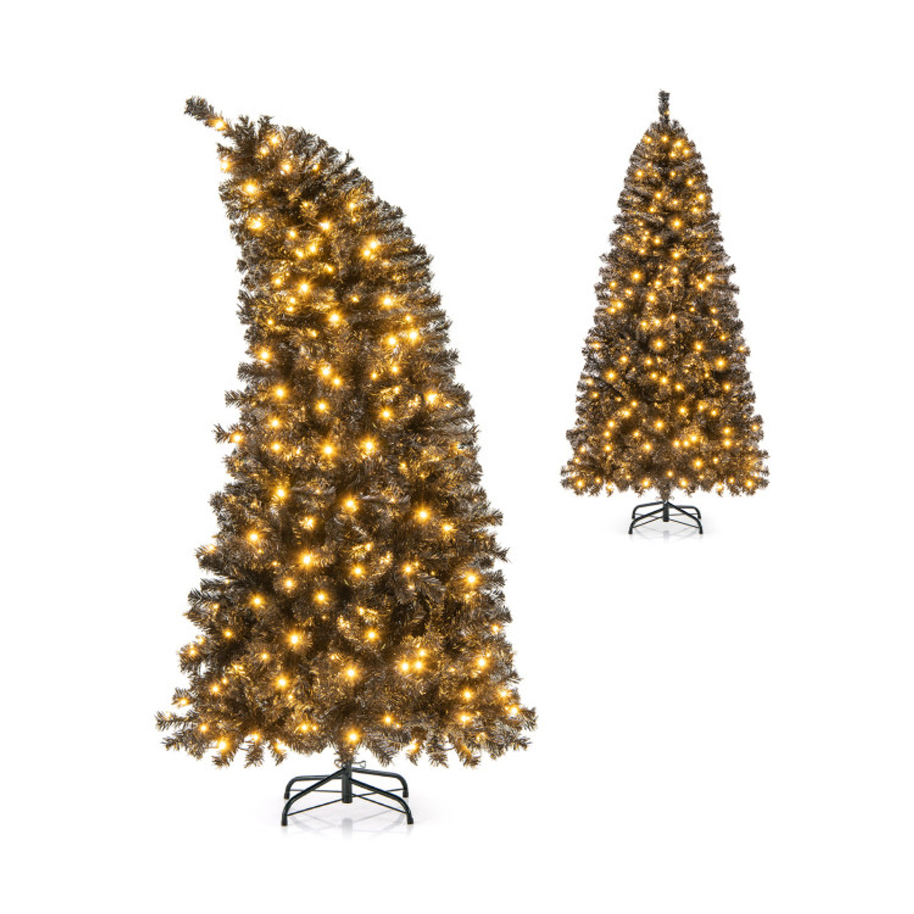 6/7-Foot Artificial Halloween Tree with Bendable Top Section & Warm Light product image