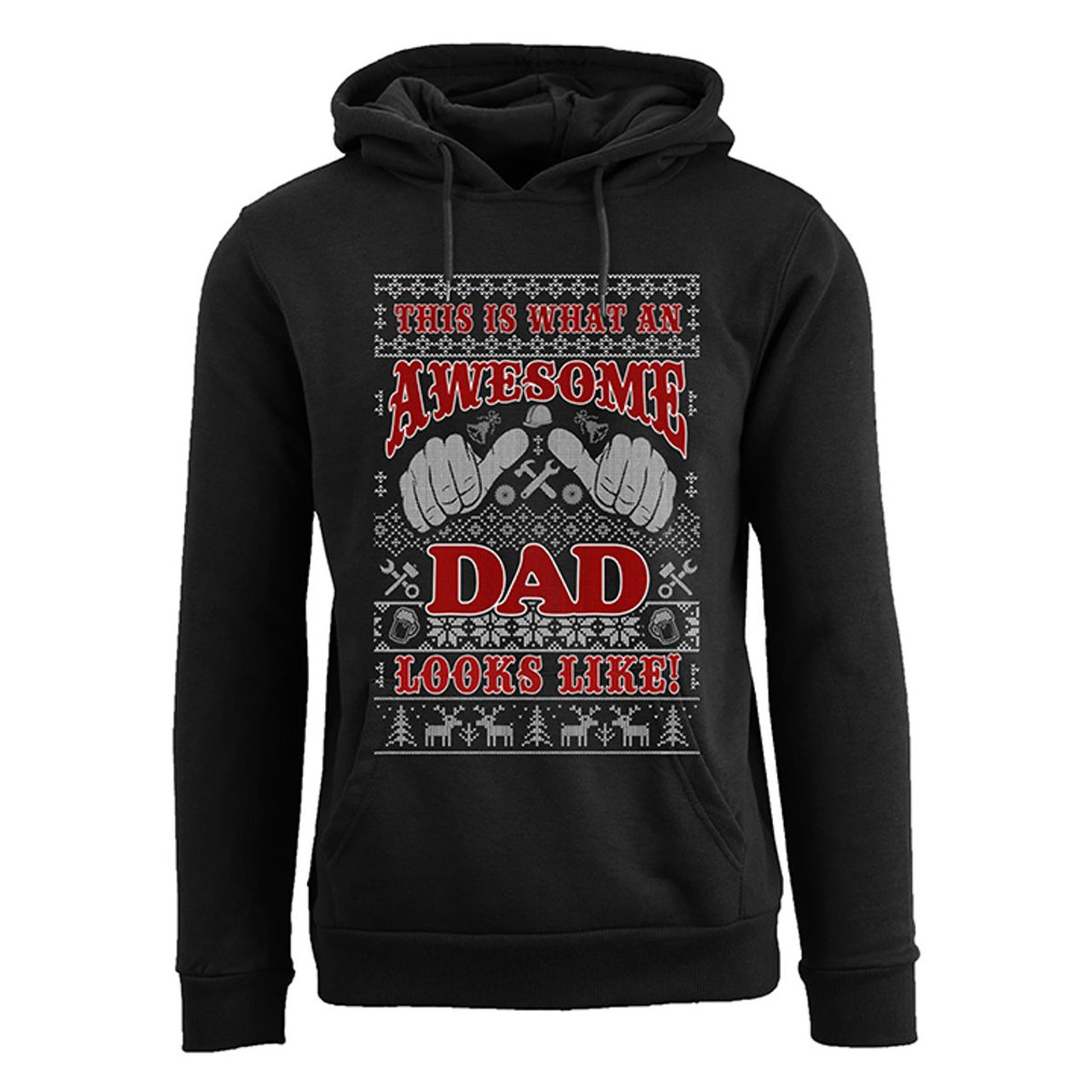Men's Funny Ugly Holiday Pull Over Hoodie product image