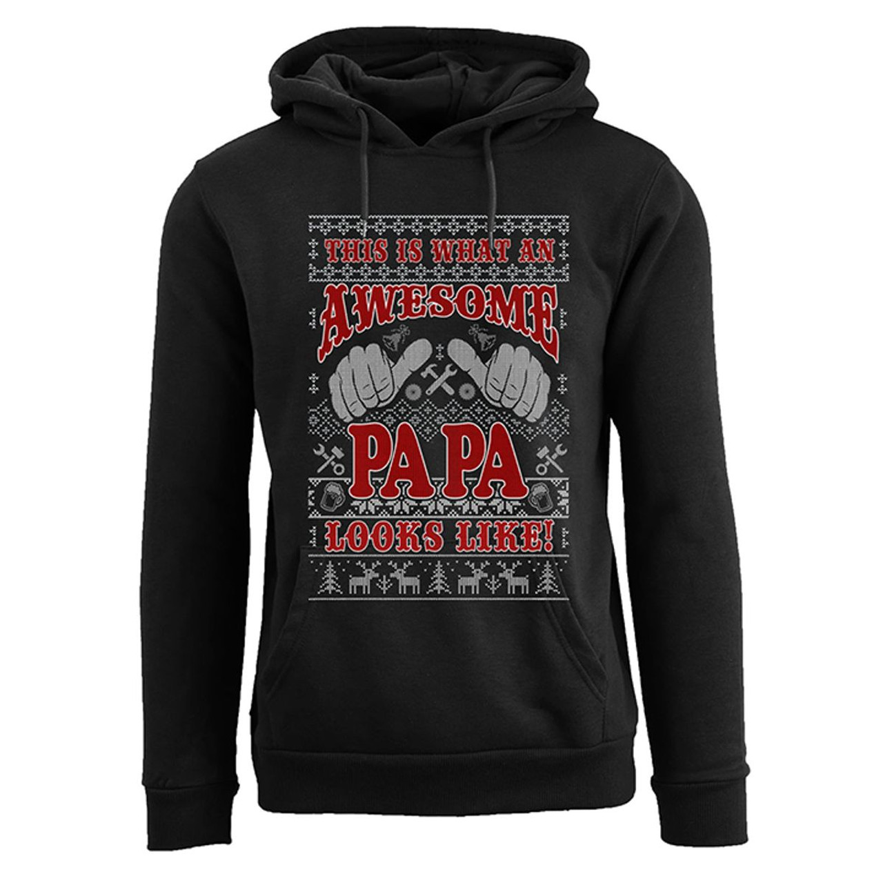 Men's Funny Ugly Holiday Pull Over Hoodie product image