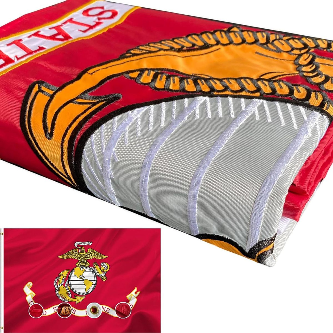 Embroidered 3 x 5-Foot US and Military Flag Set product image