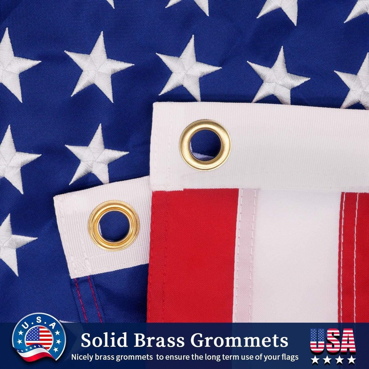 Embroidered 3 x 5-Foot US and Military Flag Set product image