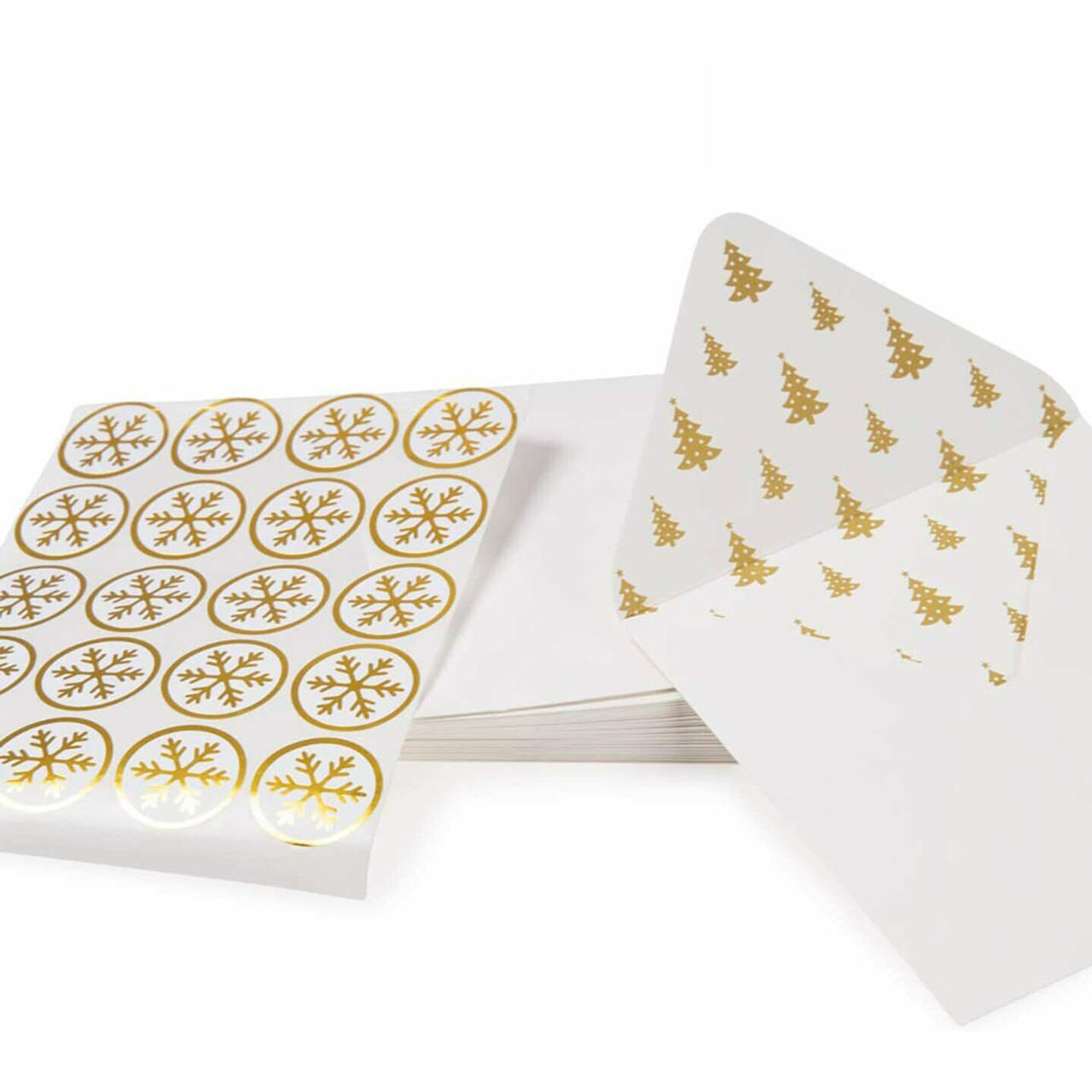 Assorted Gold Foil Christmas Cards with Envelopes and Stickers (20-Pack) product image
