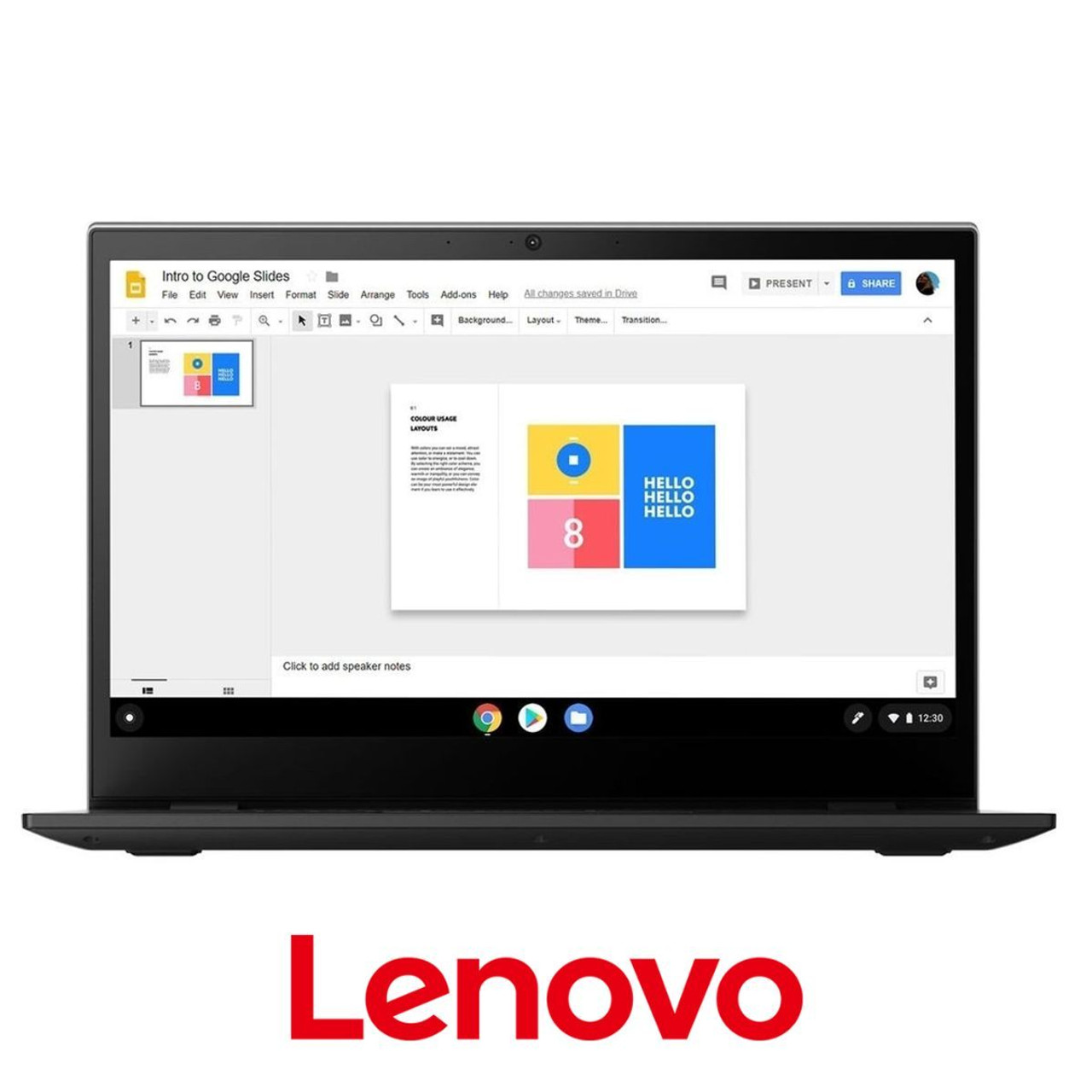 Lenovo® Chromebook 14e, 1.60GHz AMD CPU, 4GB RAM, 32GB eMMC (2019 Release) product image