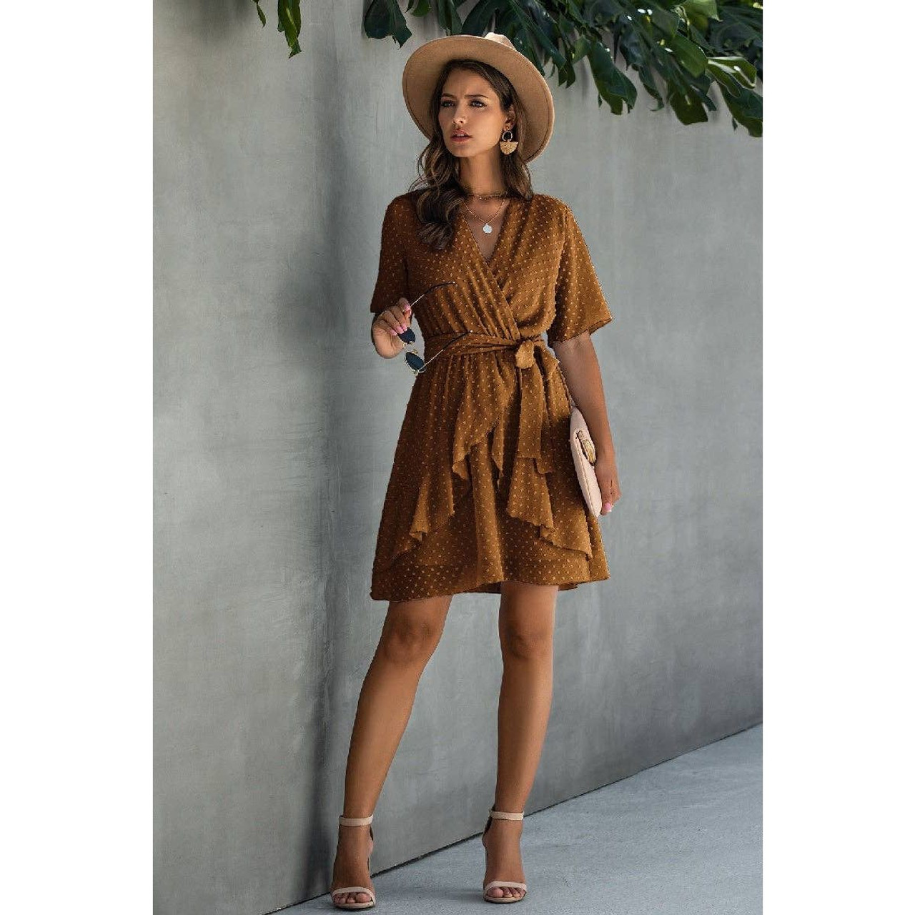 Women's Ruffle Romance Wrap Dress product image