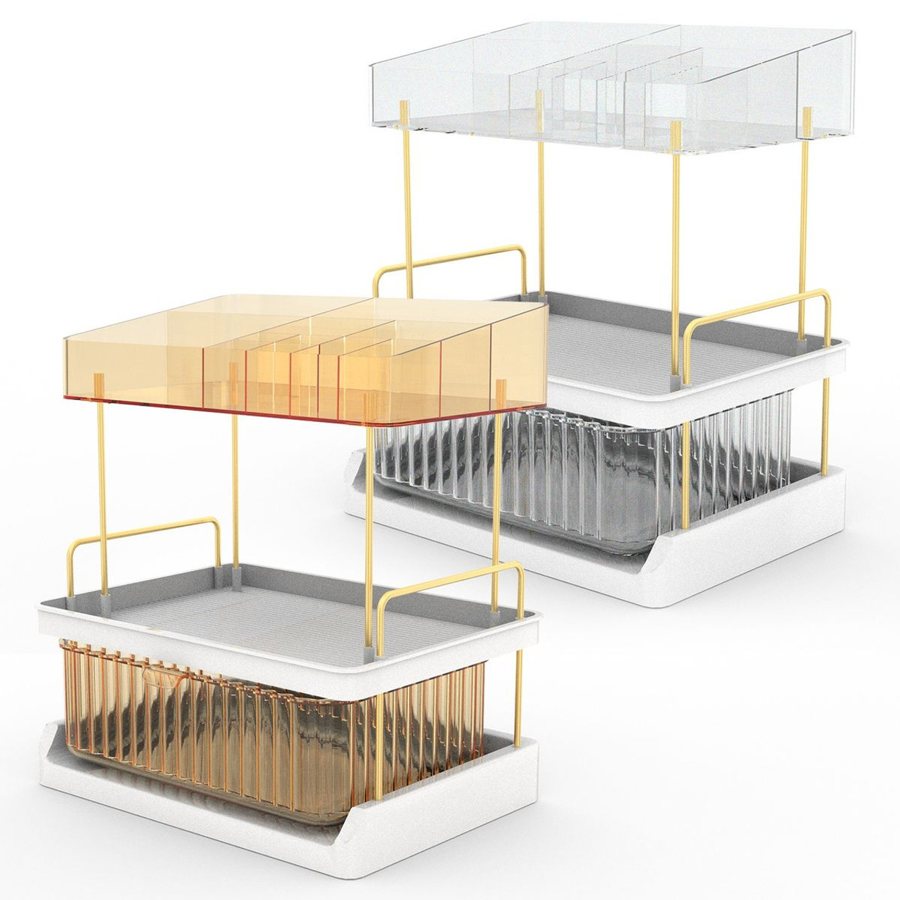 3-Tier Transparent Vanity Storage Organizer product image