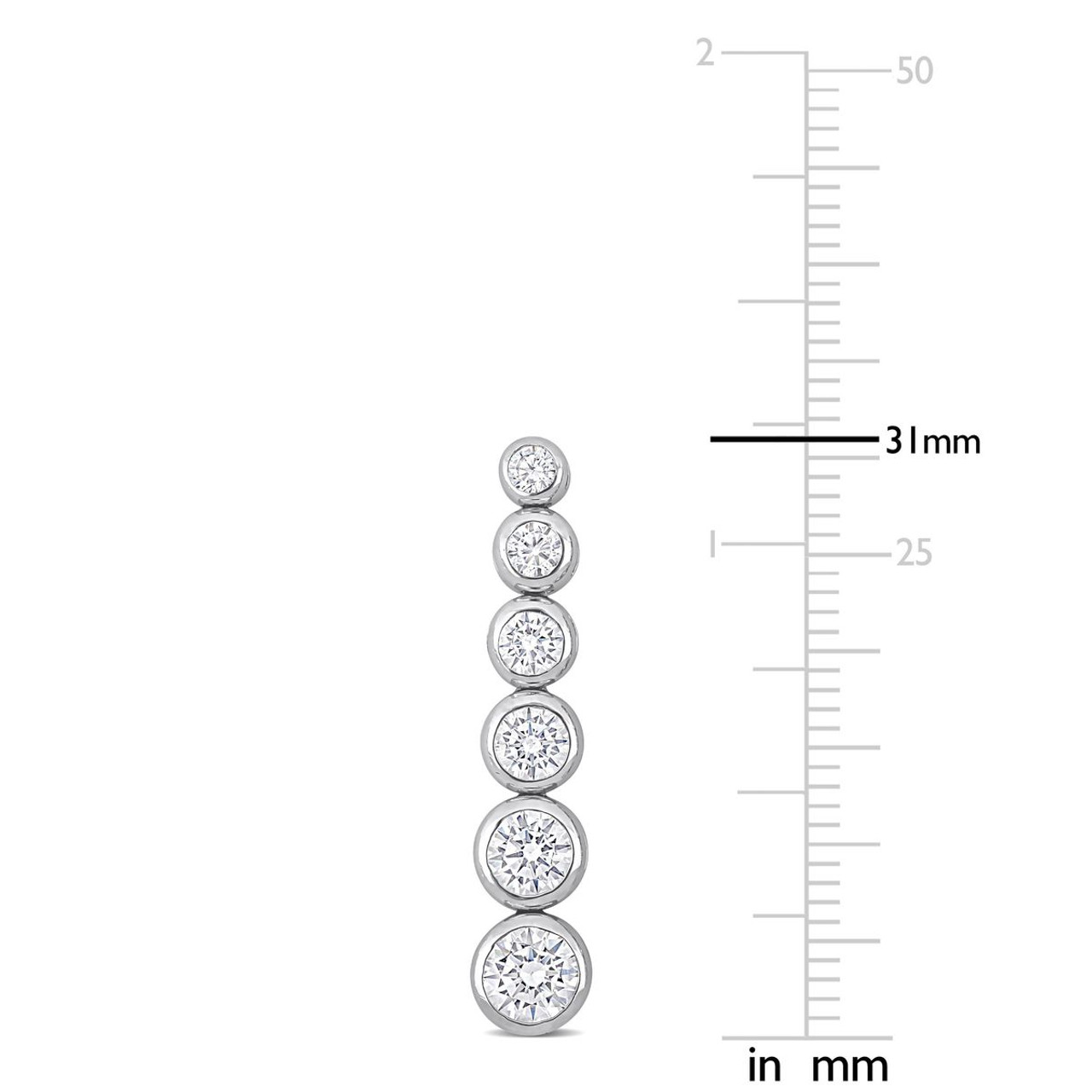 5-Carat Cubic Zirconia Silver Drop  Earrings product image