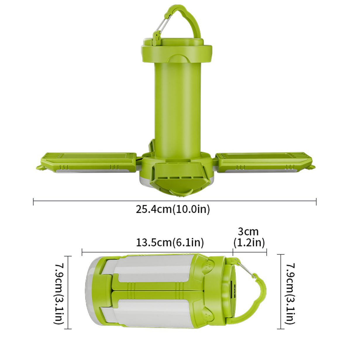 Portable LED Camping Lantern Rechargeable for Power Outages Emergency Battery Operated Tent Light Phone Charger with 4 Light Modes for Outdoor Hiking Color Green product image