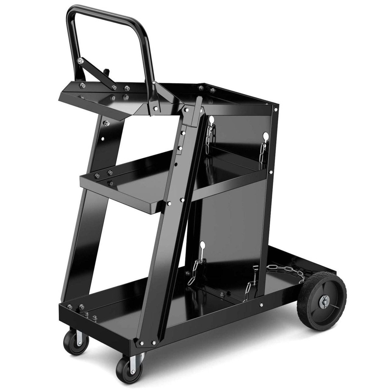 3-Tier Welding Cart with Tilt-Table, 4 Wheels, & Tank Storage product image