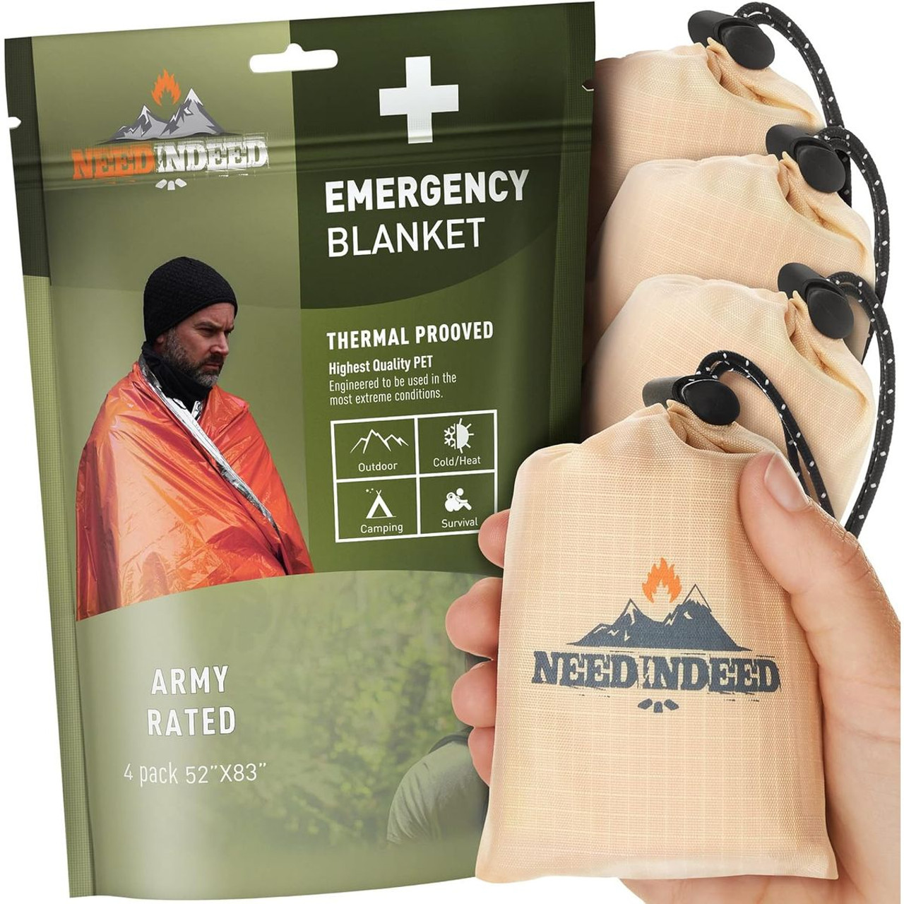 52 x 83-Inch Emergency Blanket, 4 ct. product image