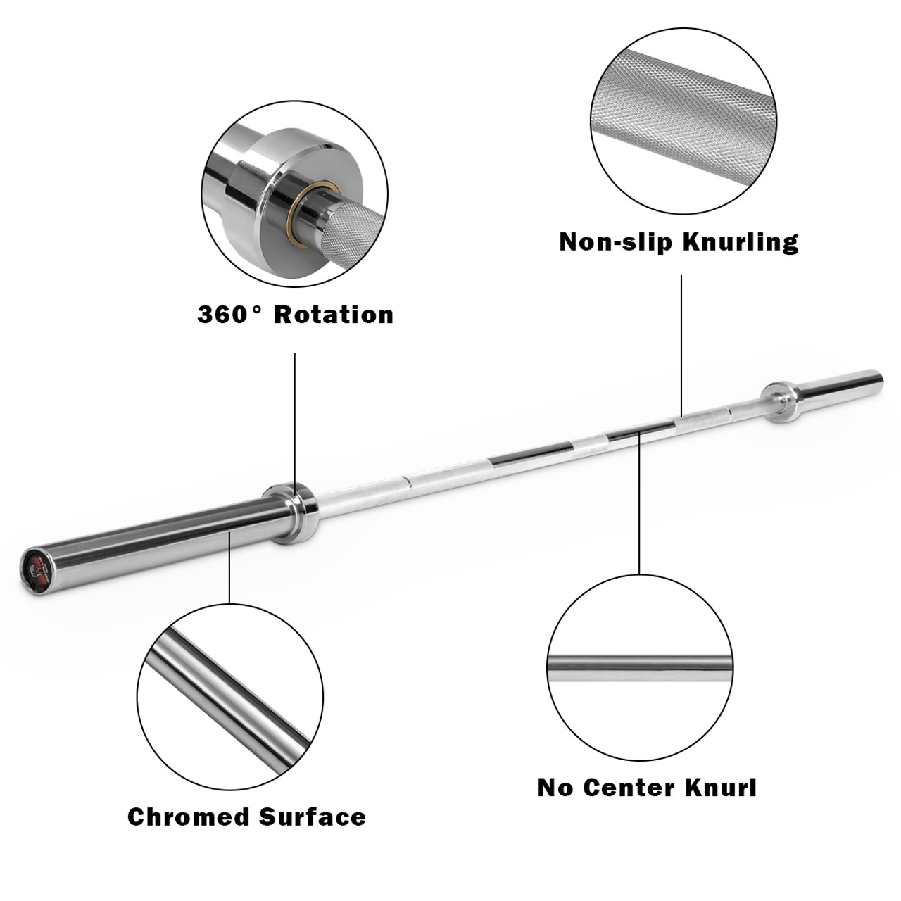 Goplus 1000 lbs. Chrome Olympic Weight Bar product image Goplus 1000 lbs. Chrome Olympic Weight Bar product image