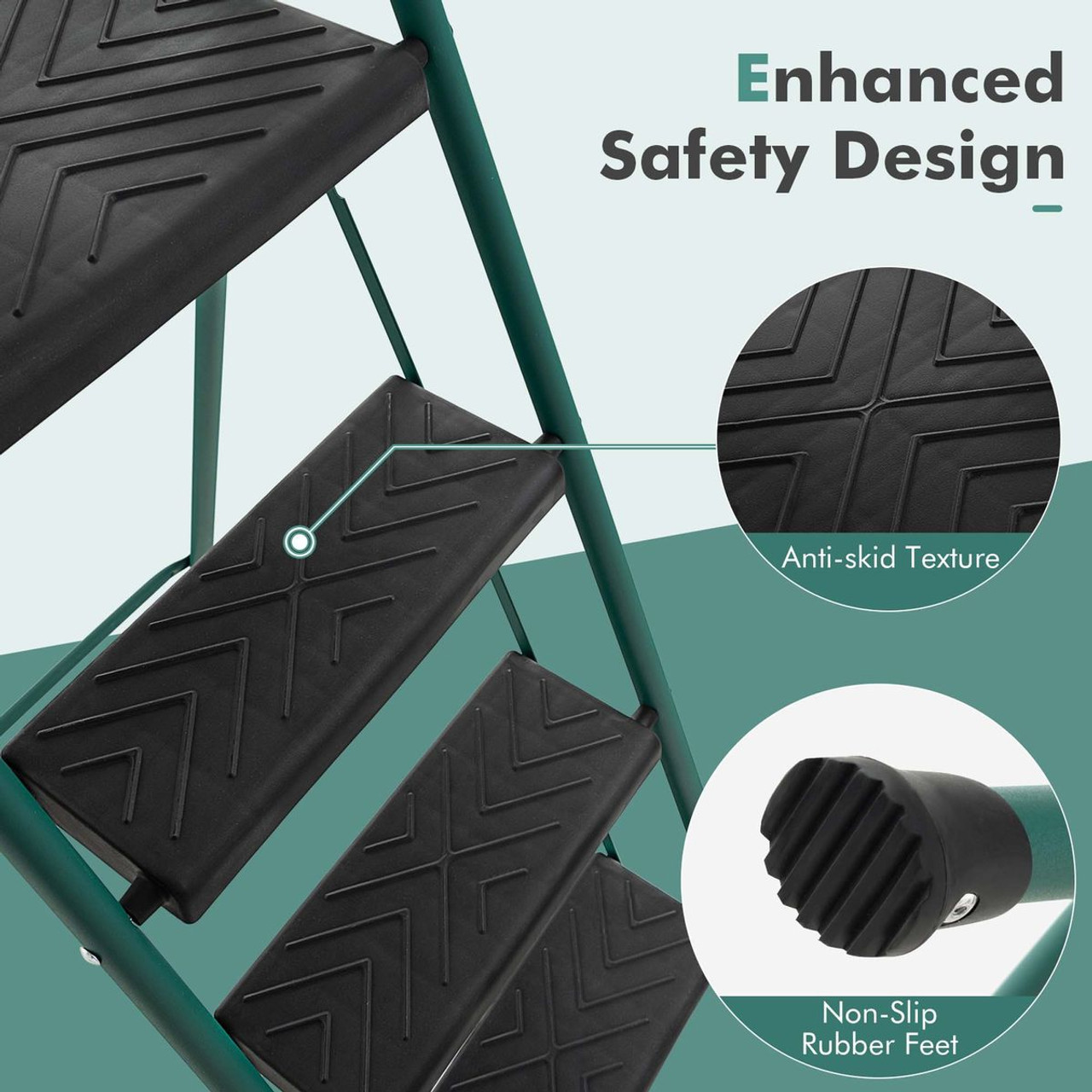 Portable Folding 4-Step Steel Step Stool product image