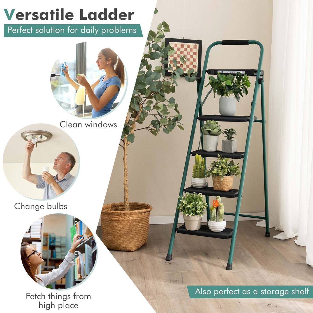 Portable Folding 4-Step Steel Step Stool product image