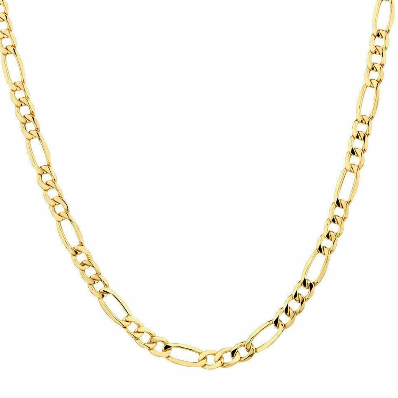 Solid 10K Gold 3mm Italian Figaro Chain product image