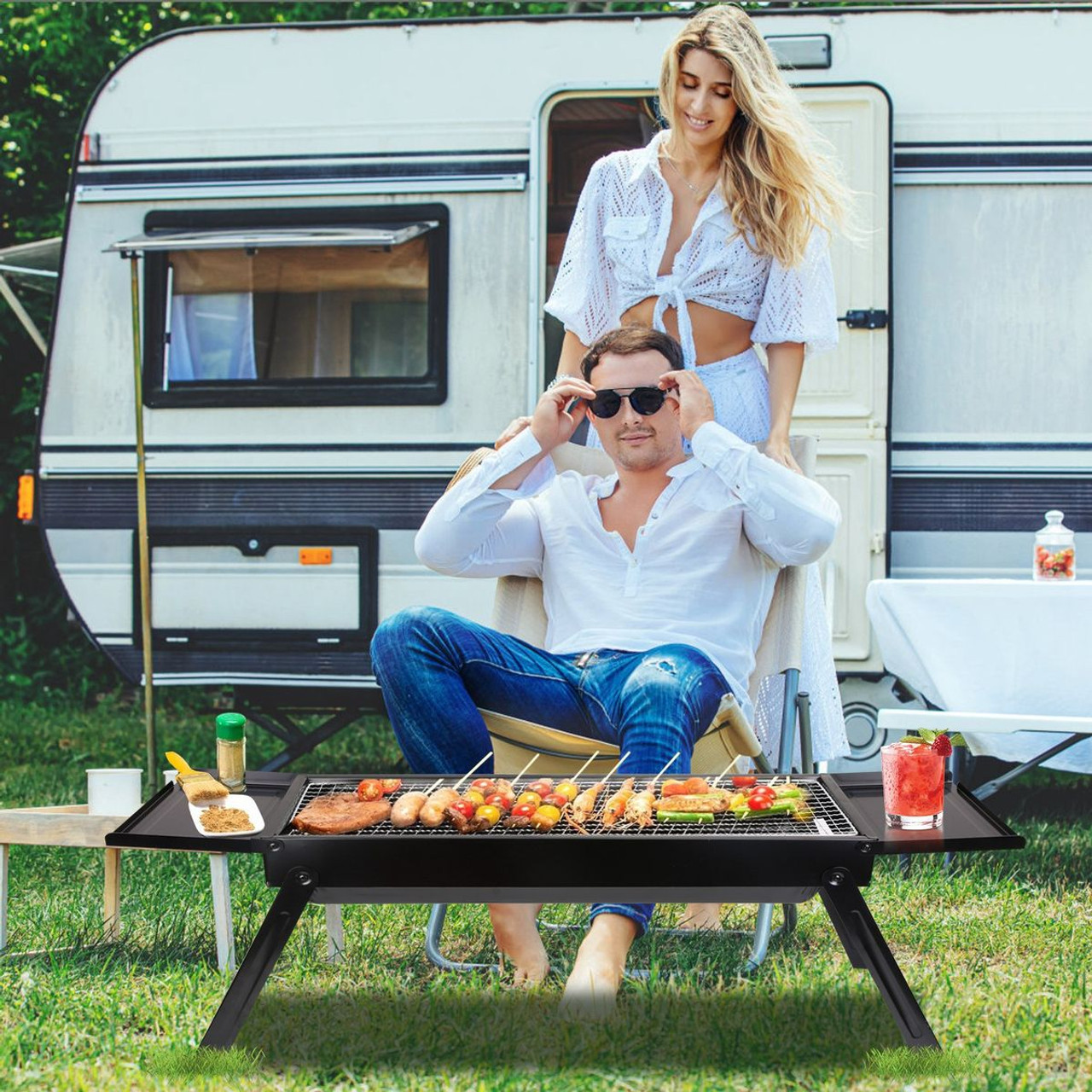 Portable Foldable Charcoal BBQ Grill product image