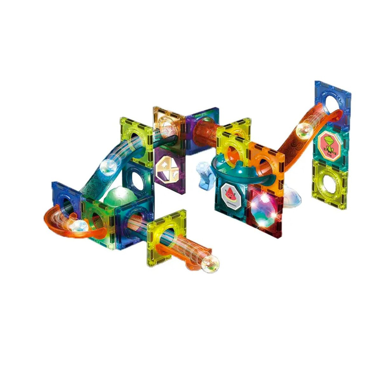 49-Piece Magnetic Tiles with LED Ball product image
