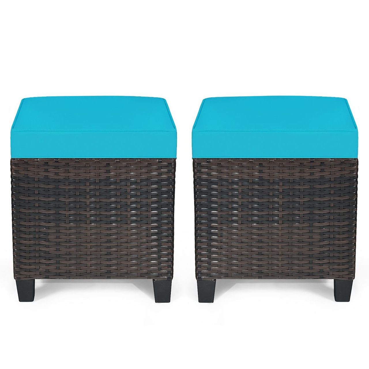 Rattan Cushioned Ottoman (2-Pack) product image
