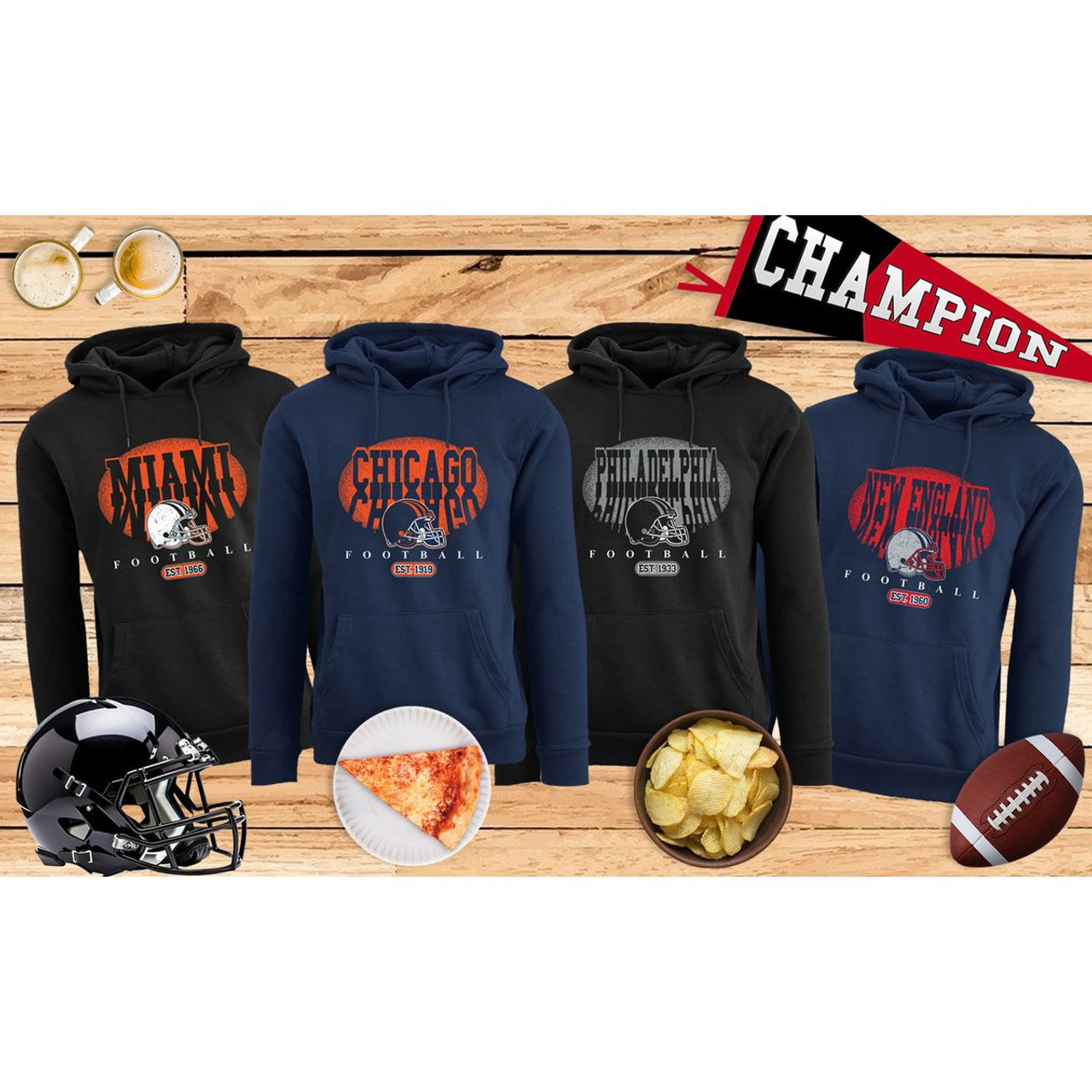 Women's Football Shadow Pullover Hoodie product image