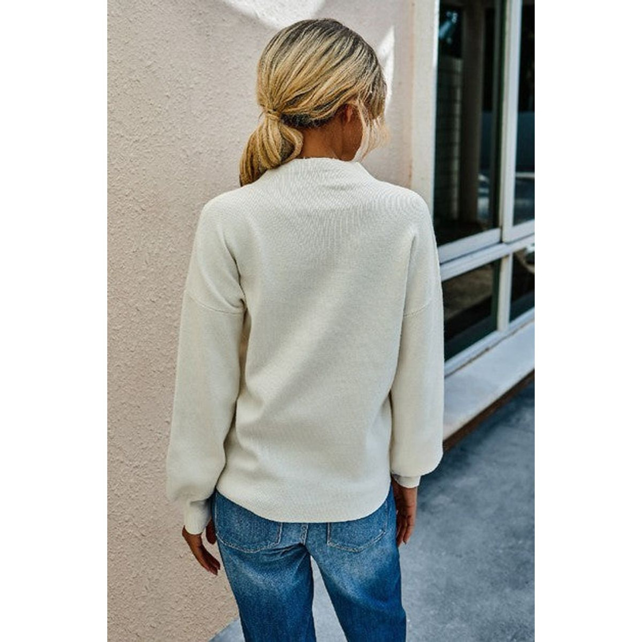 Women's Mock Neck Classic Sweater product image