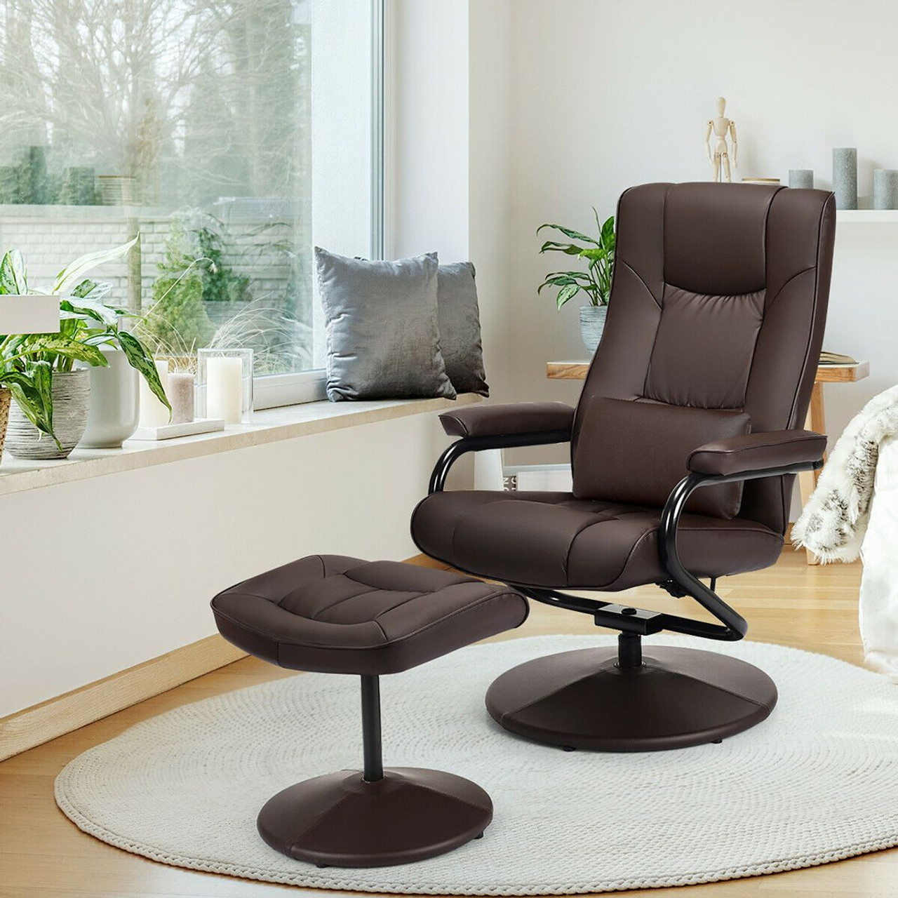 360° Swivel Recliner Chair with Ottoman product image