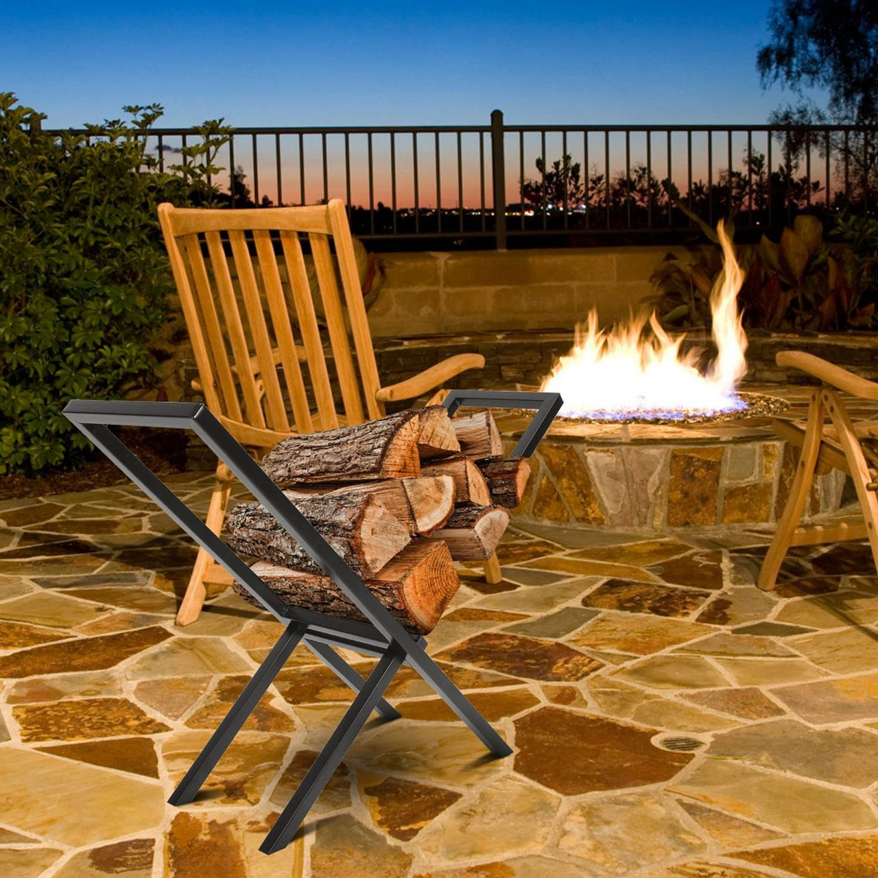 X-Shaped Firewood Rack Log Holder product image