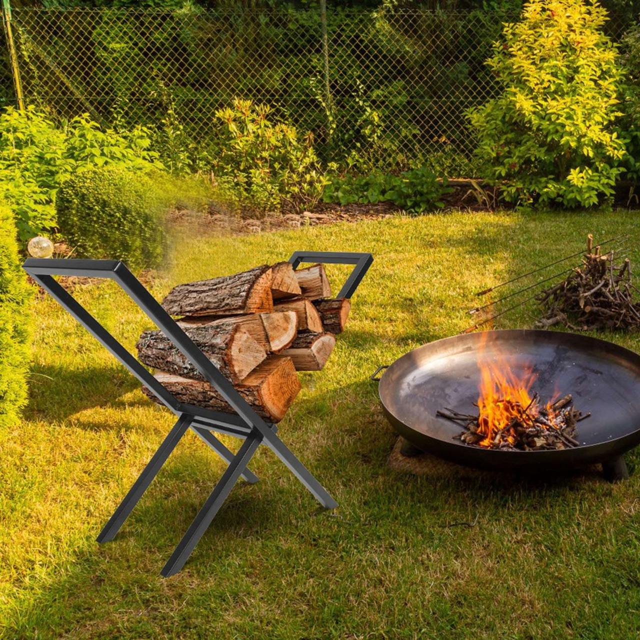 X-Shaped Firewood Rack Log Holder product image