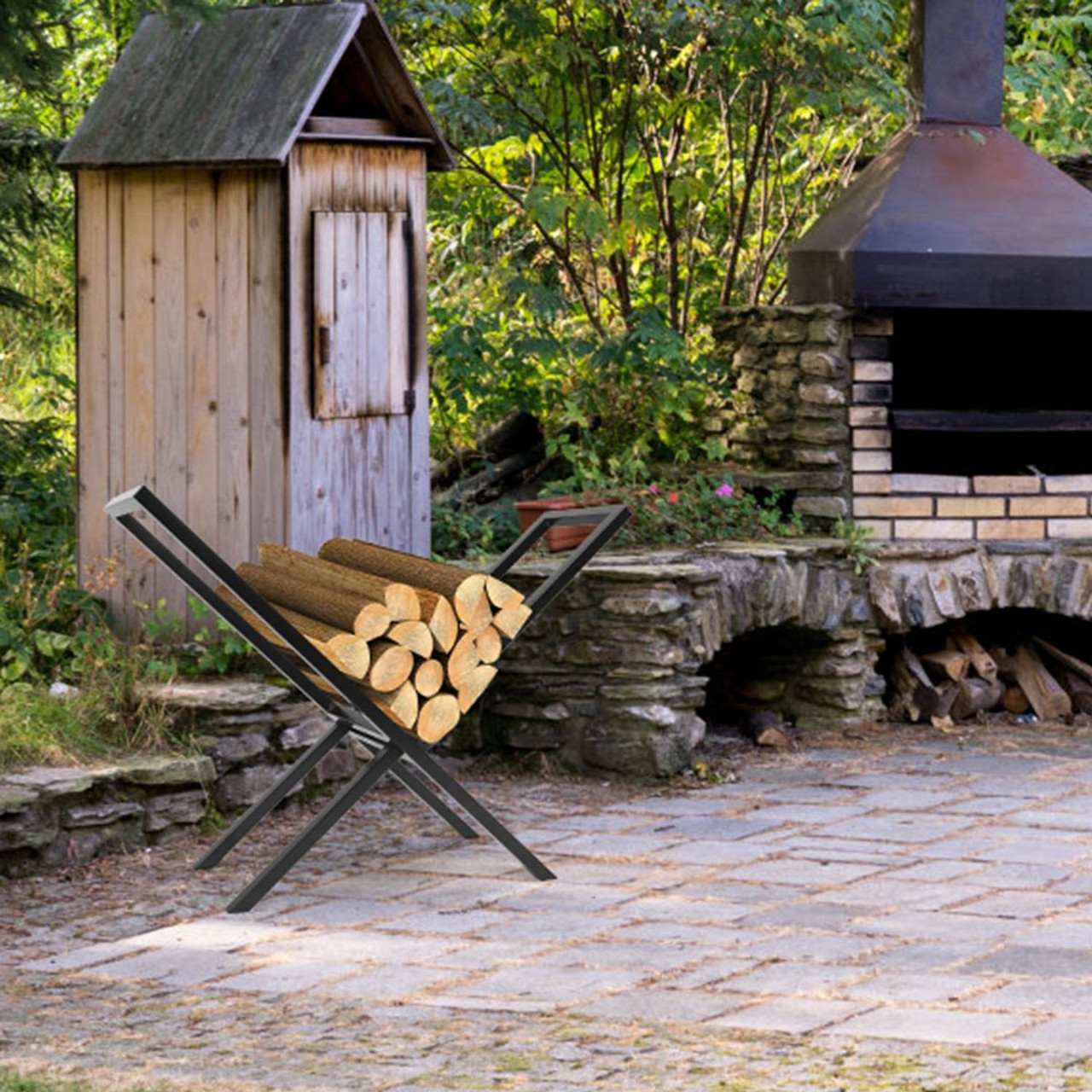 X-Shaped Firewood Rack Log Holder product image