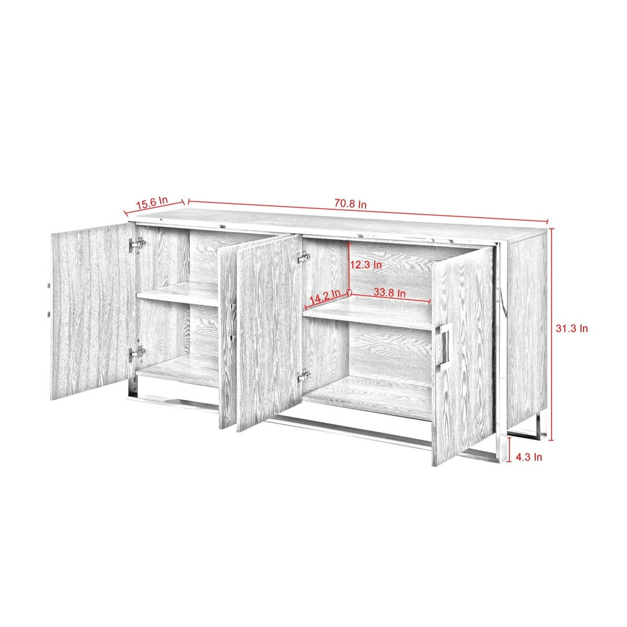 Inspired Home Daryl Sideboard/Buffet product image