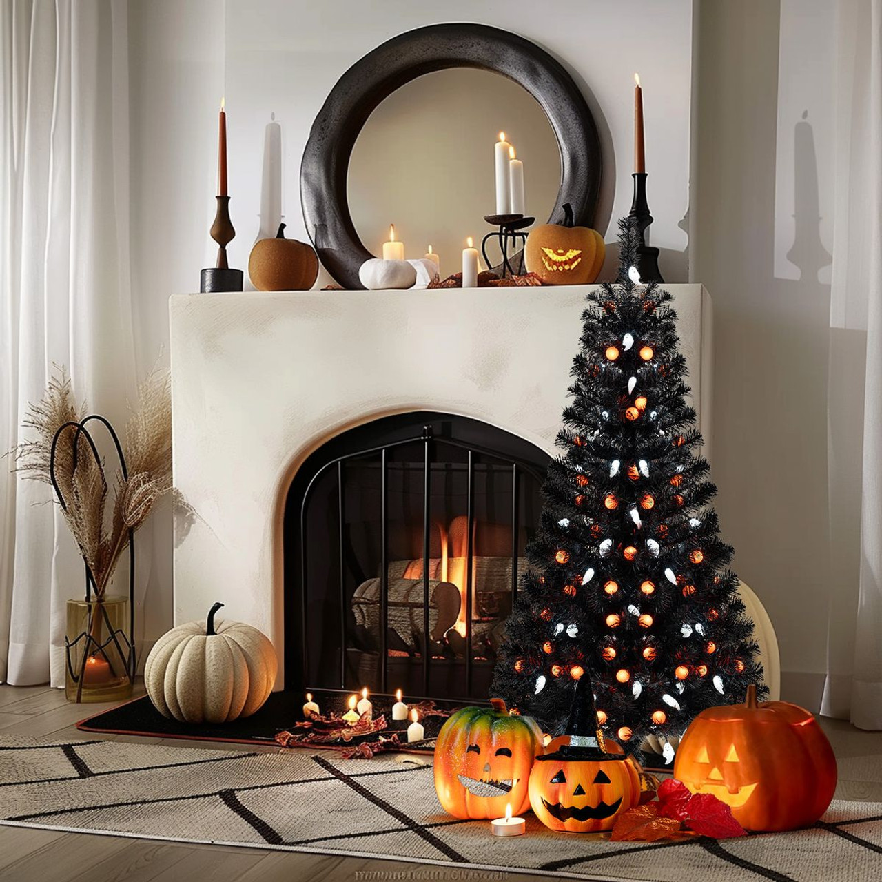 4.5-foot Artificial Tree with 65 Pumpkin and Ghost Decorations product image 4.5-foot Artificial Tree with 65 Pumpkin and Ghost Decorations product image
