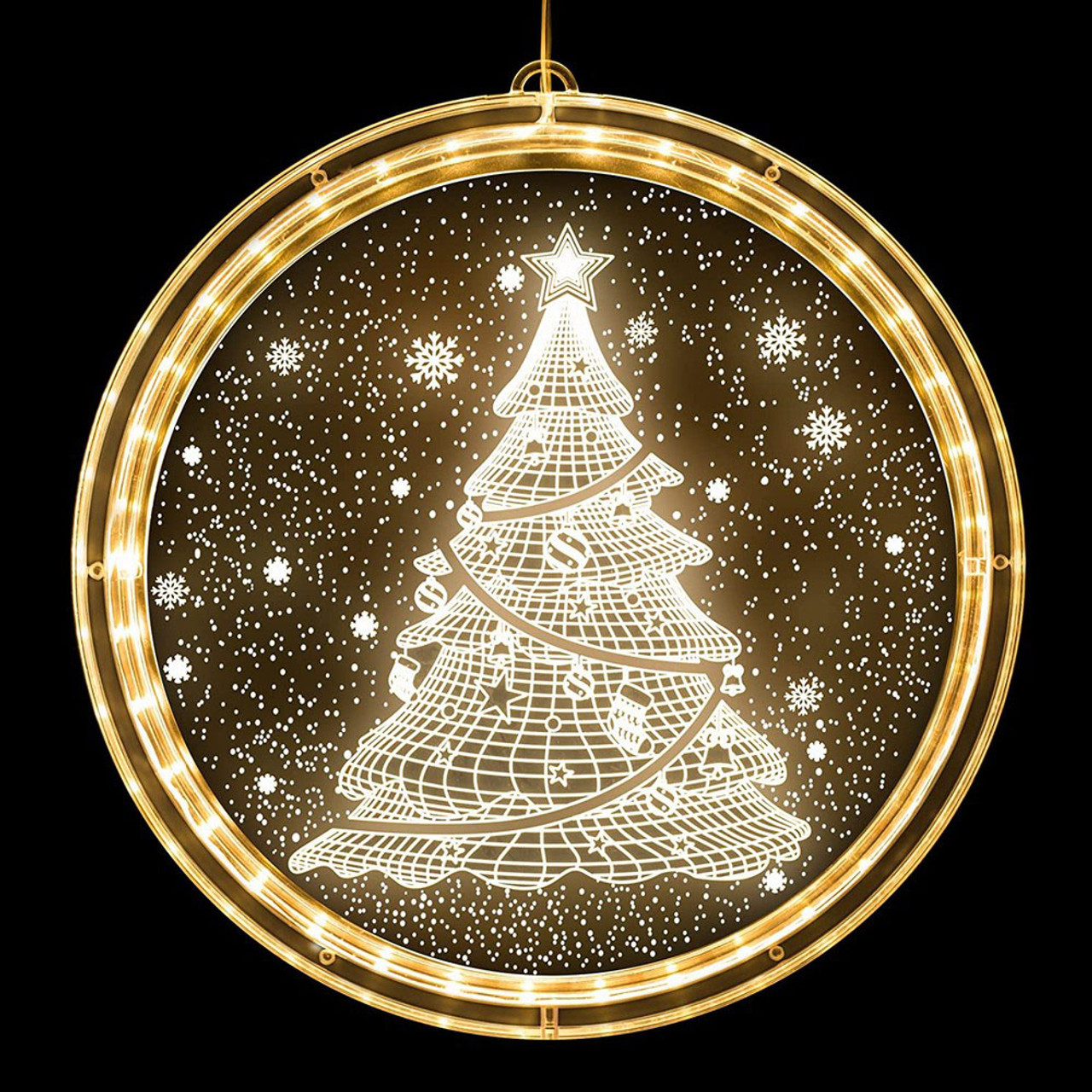 3D Large Christmas LED Hanging Ornaments (Set of 3) product image