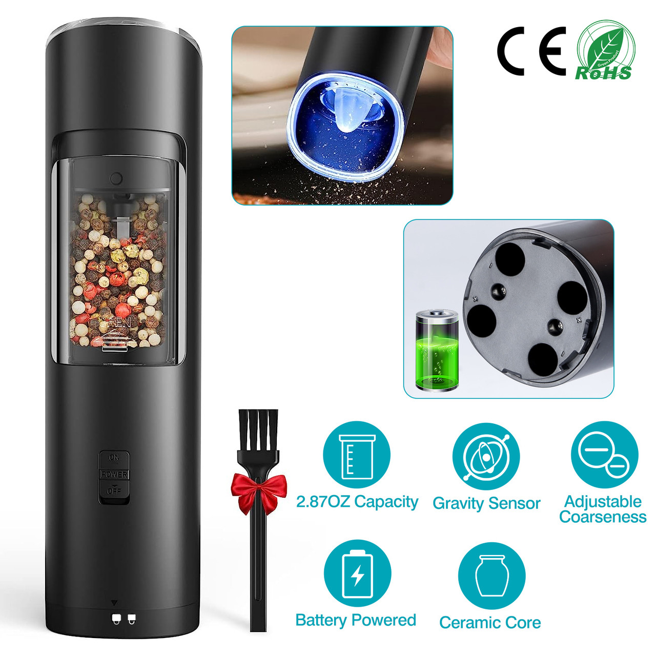 Electric Salt & Pepper Grinder (2-Pack) product image