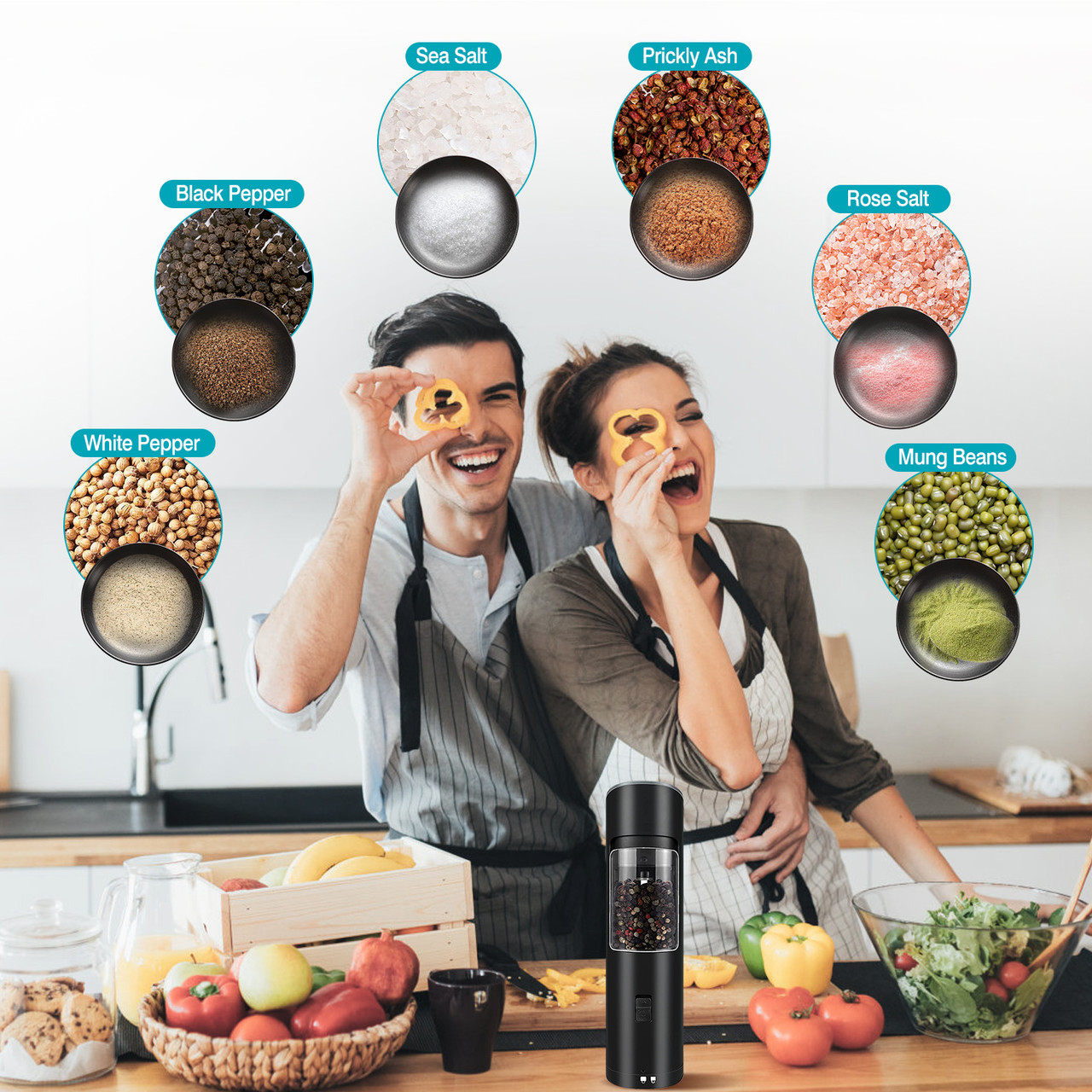 Electric Salt & Pepper Grinder (2-Pack) product image