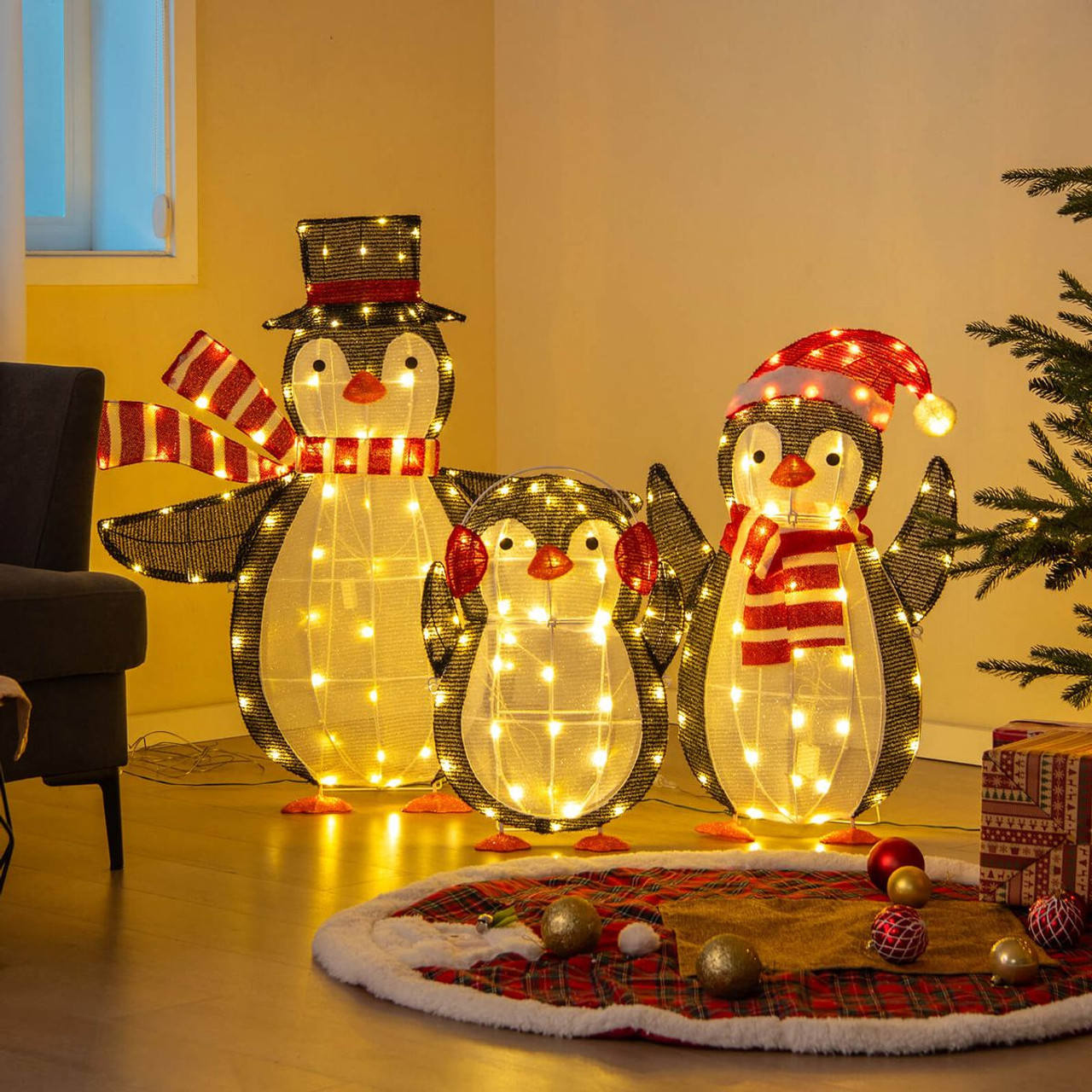 3-Piece Light-up Penguins Christmas Decorations product image 3-Piece Light-up Penguins Christmas Decorations product image