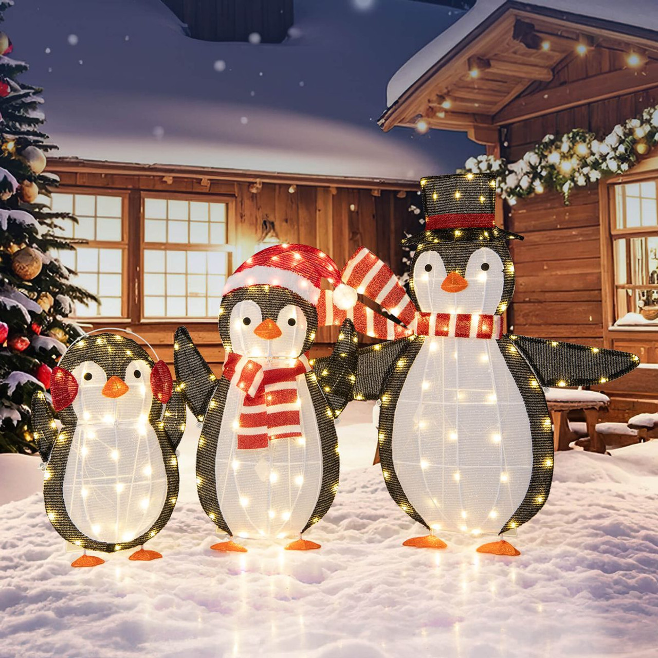 3-Piece Light-up Penguins Christmas Decorations product image 3-Piece Light-up Penguins Christmas Decorations product image