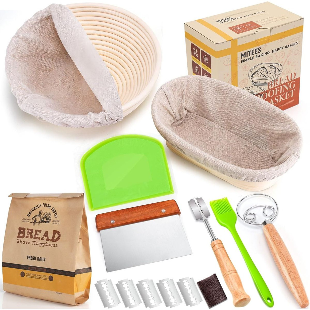 Mitees Bread Poofing Basket Kit product image