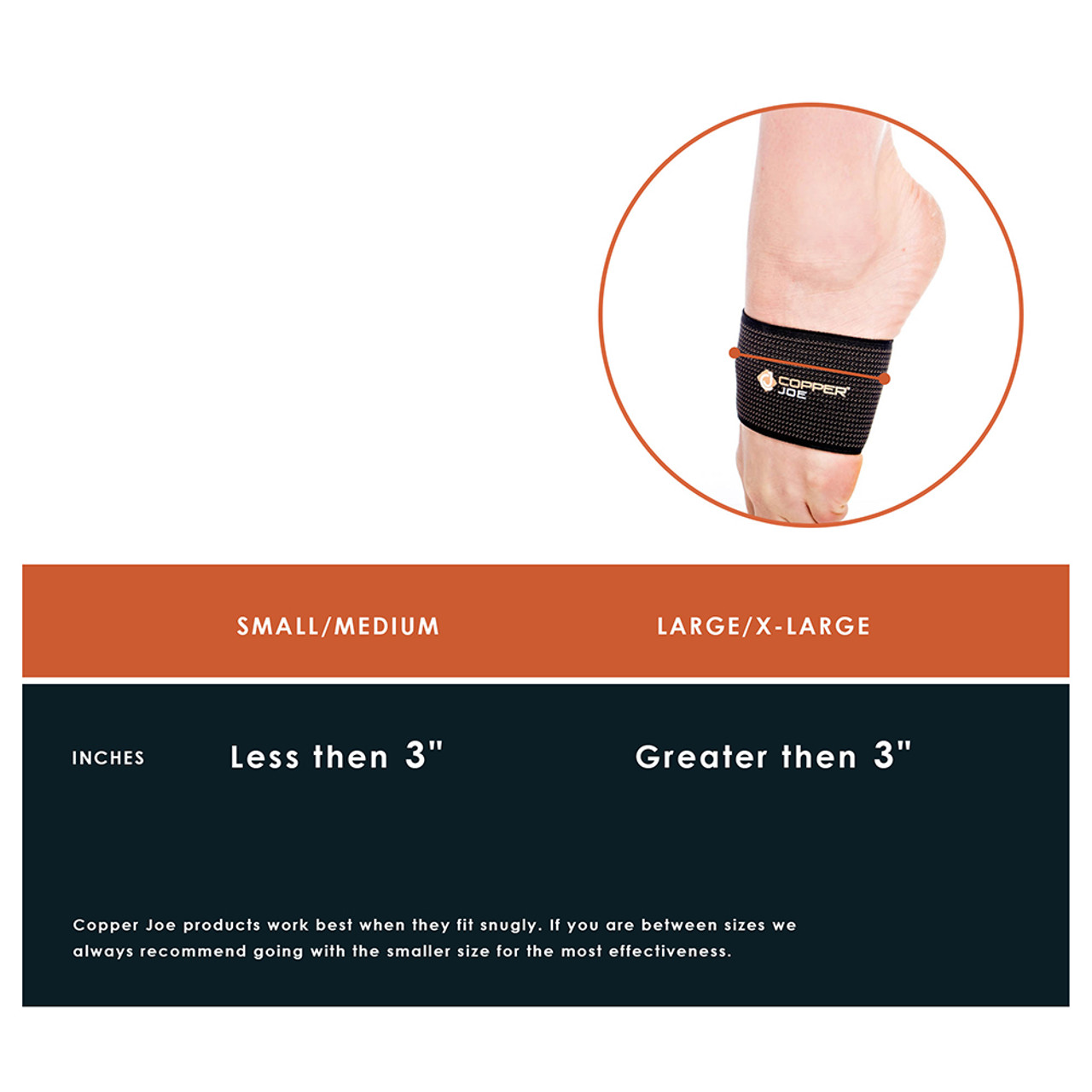 Copper Joe® Copper-Infused Compression Recovery Arch Support (Set of 2) product image