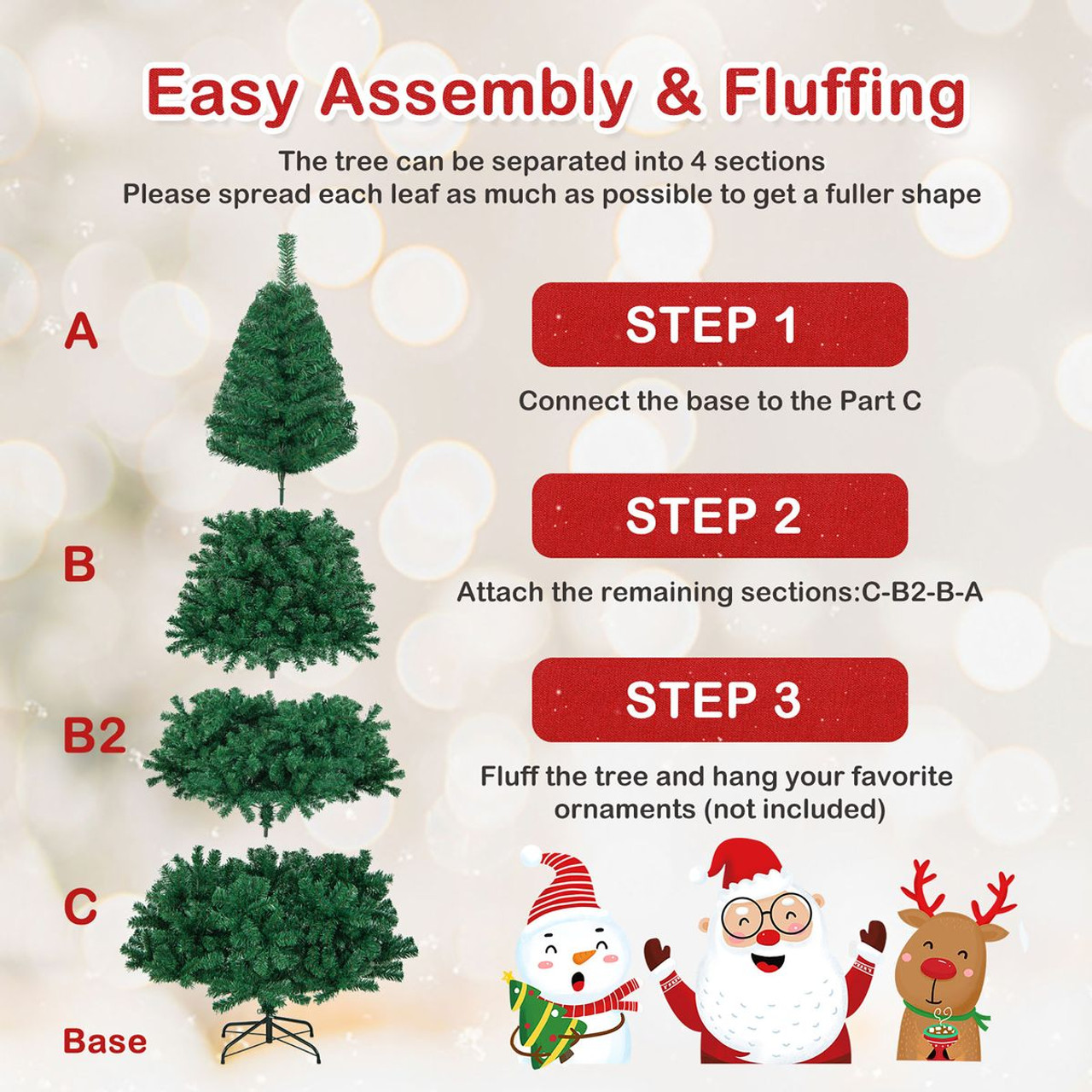 8-Feet Unlit Artificial Christmas Tree product image 8-Feet Unlit Artificial Christmas Tree product image